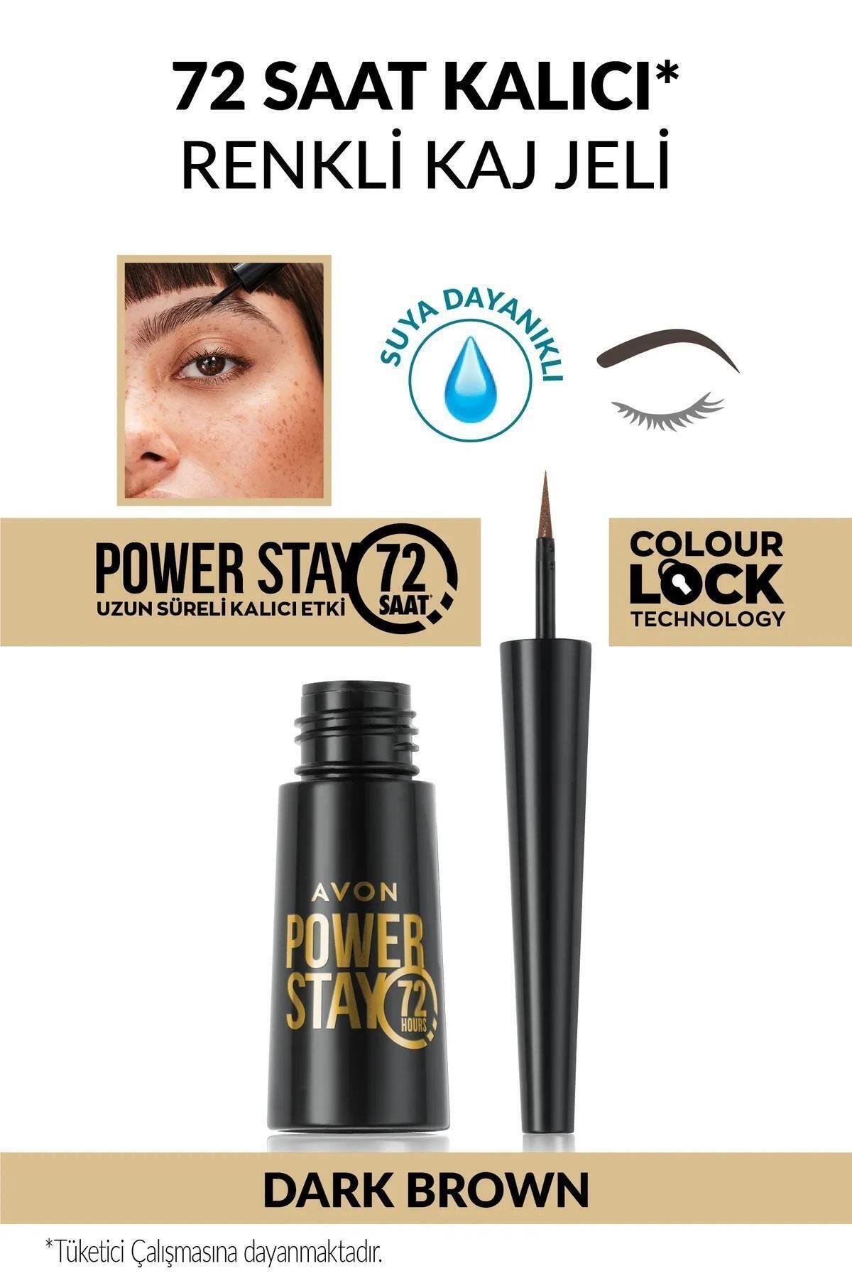 AVON Power Stay Uzun Süre Kalıcı Kaş Renklendiricisi Dark Brown