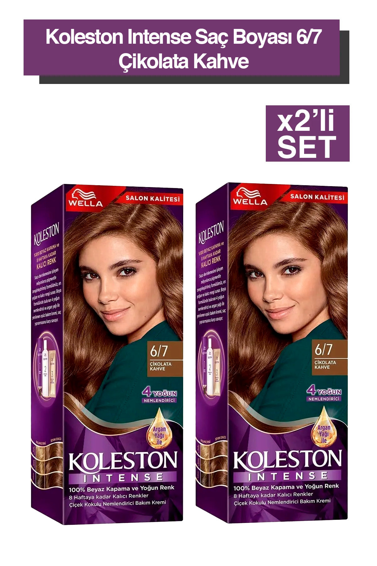 Wella Koleston Intense 6/7 Çikolata Kahve Saç Boyası X2 Adet