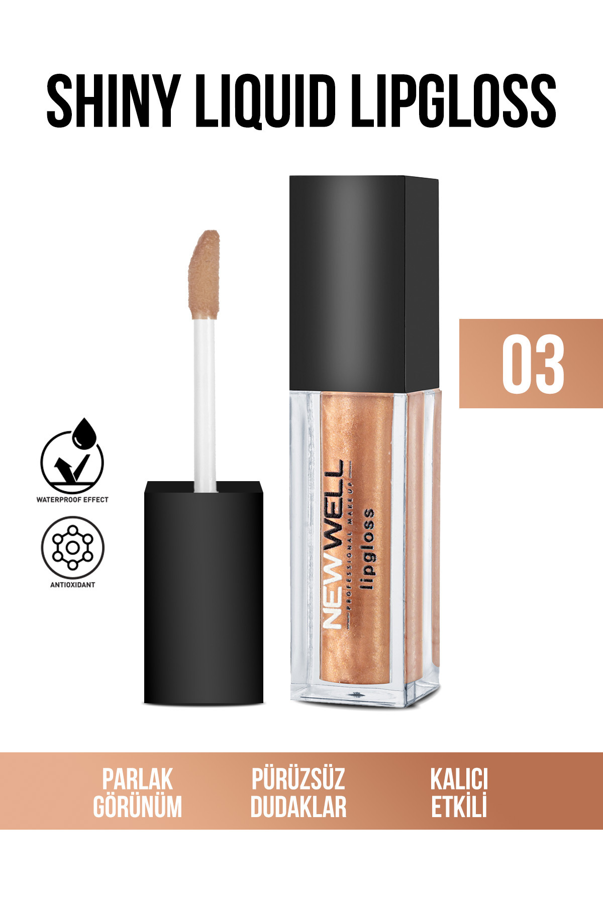 New Well Shiny Liquid Lipstick - 03