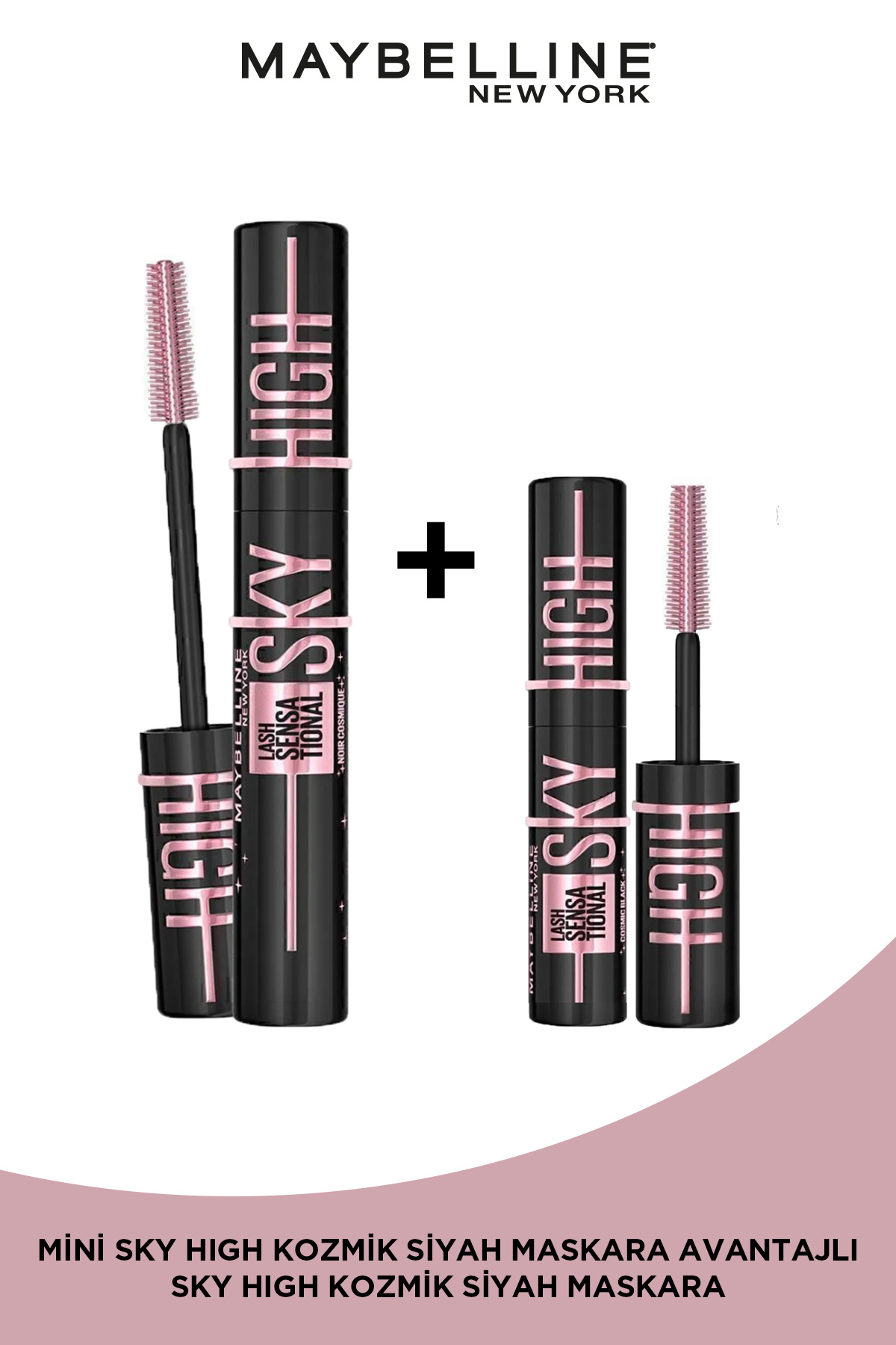 Maybelline New York Lash Sensational Sky High Cosmic Black Maskara 7.2 ml & Mini Sky High Cosmic Black Maskara