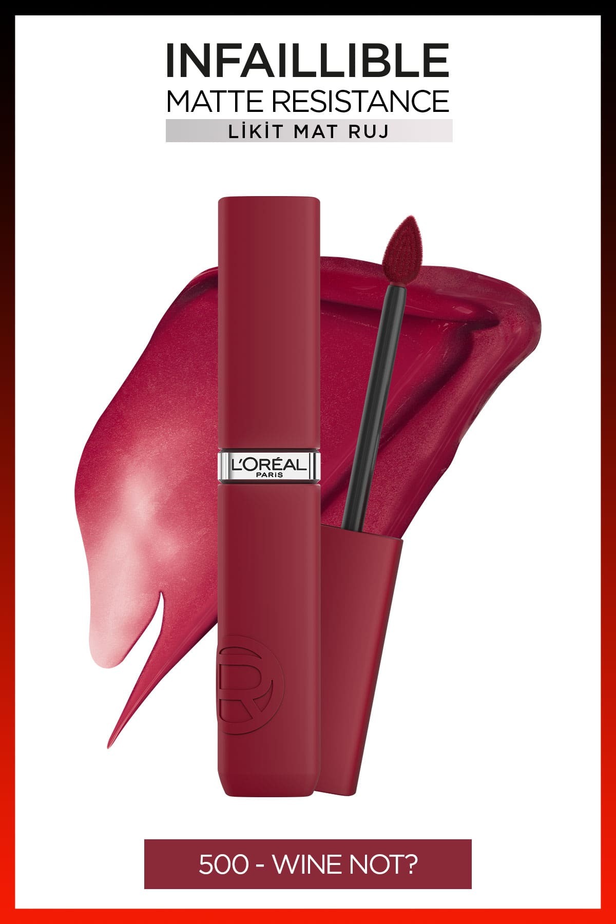 L'Oreal Paris Infaillible Matte Resistance Likit Mat Ruj - 500 Wine Not?