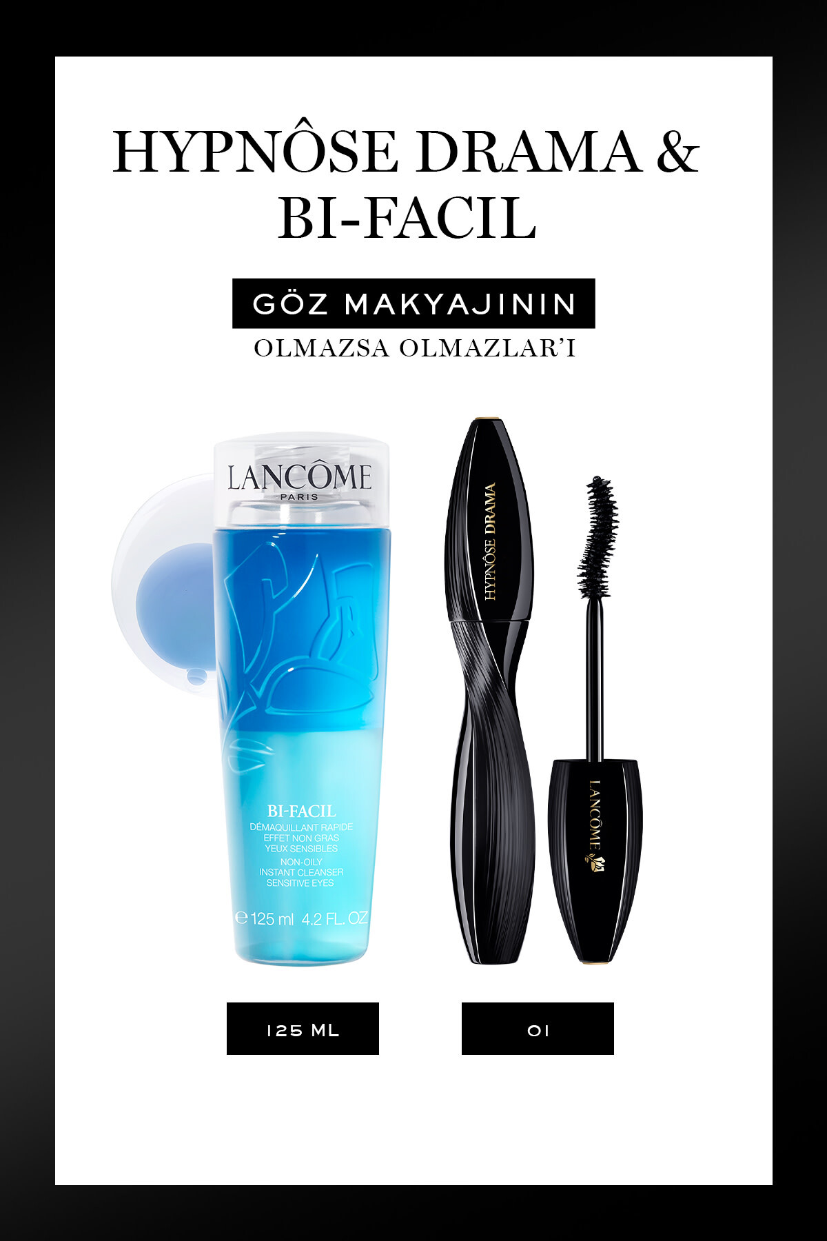 Lancome Göz Makyajının Olmazsa Olmazları: Hypnose Drama & Bi Facil Makyaj Seti 7829999999189
