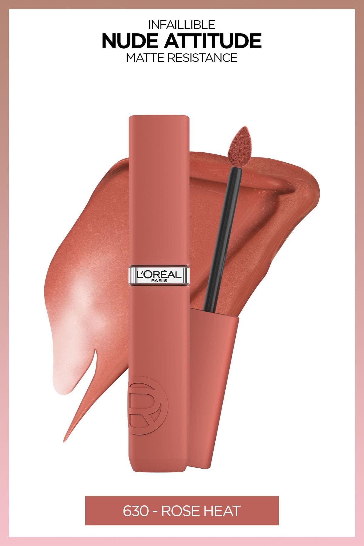 L'Oreal Paris Infaillible Matte Resistance Likit Mat Ruj - 630 Rose Heat