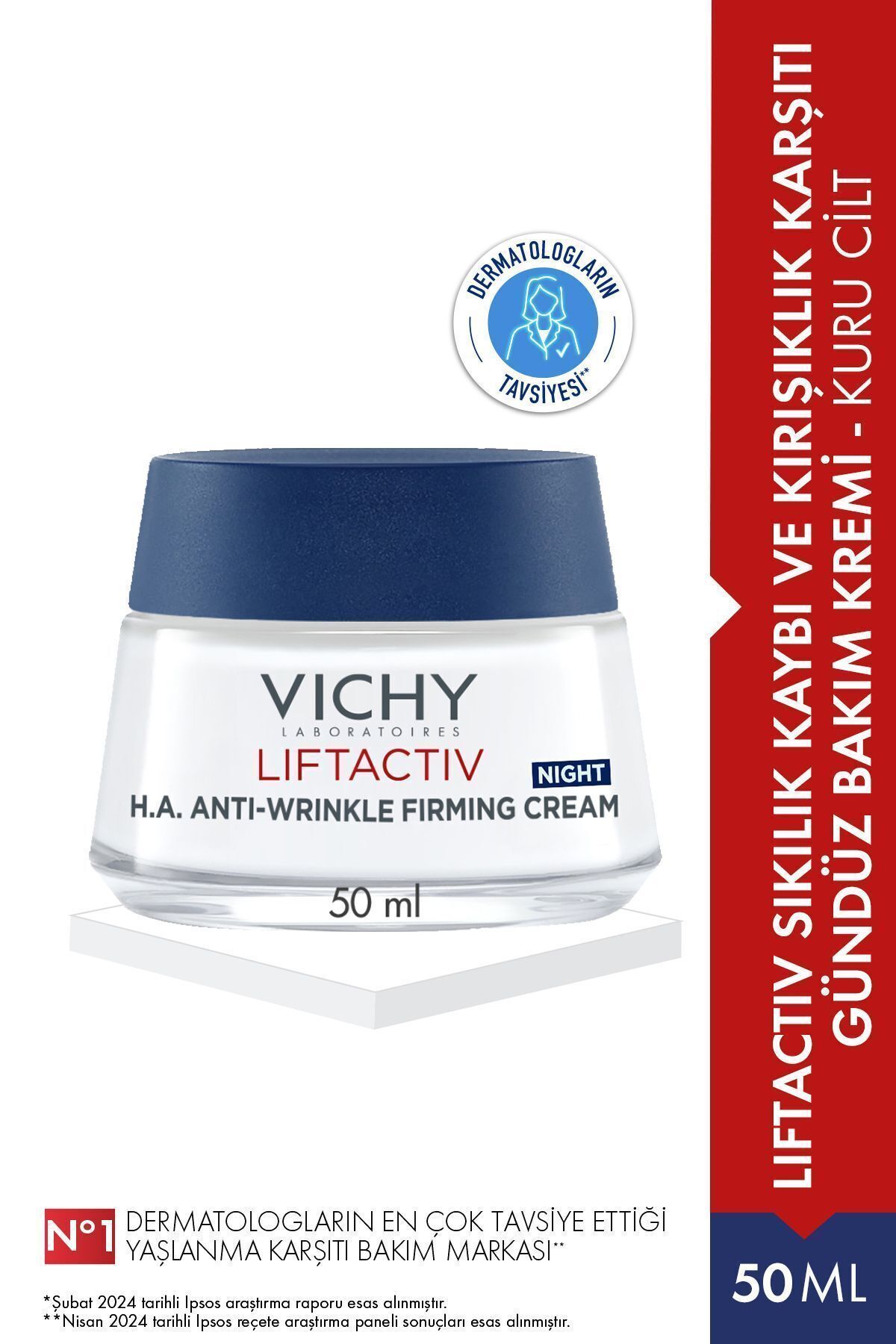 Vichy SARKMALARA KARŞI ETKİLİ GECE KREMİ 50ML - COSMETOLOGIST LIFTACTIVESUPREME