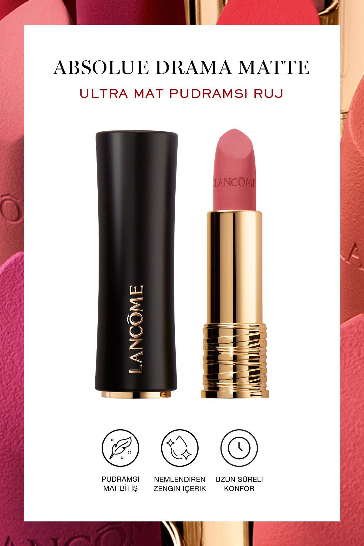 Lancome L'Absolu Rouge Drama Matte Ultra Mat Ruj 318 3614274196177