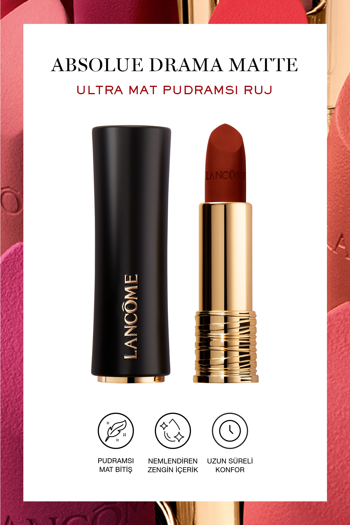 Lancome L'Absolu Rouge Drama Matte Ultra Mat Ruj 337 3614274187953