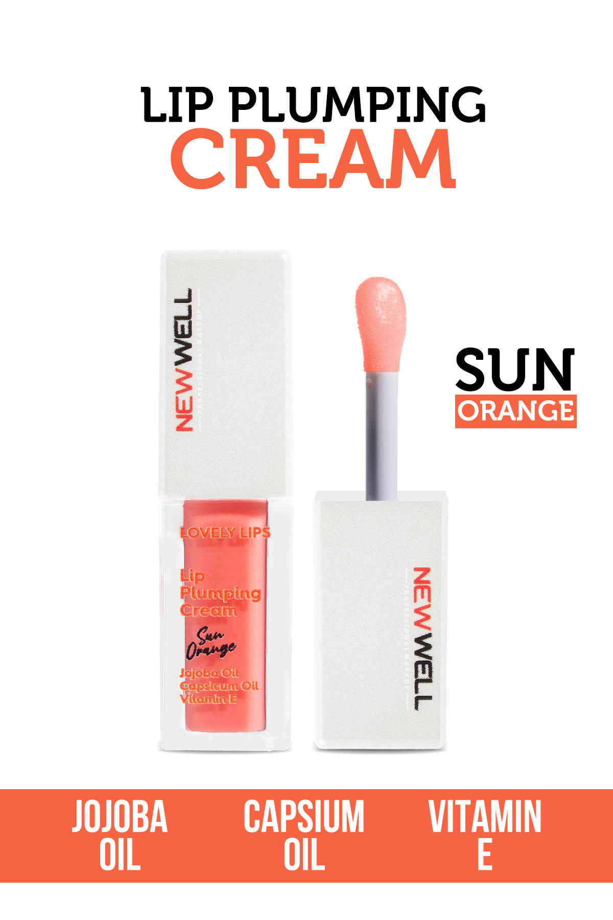 New Well Lip Plumping Cream Sun Orange Dudak Dolgunlaştırıcı Krem 5 ML