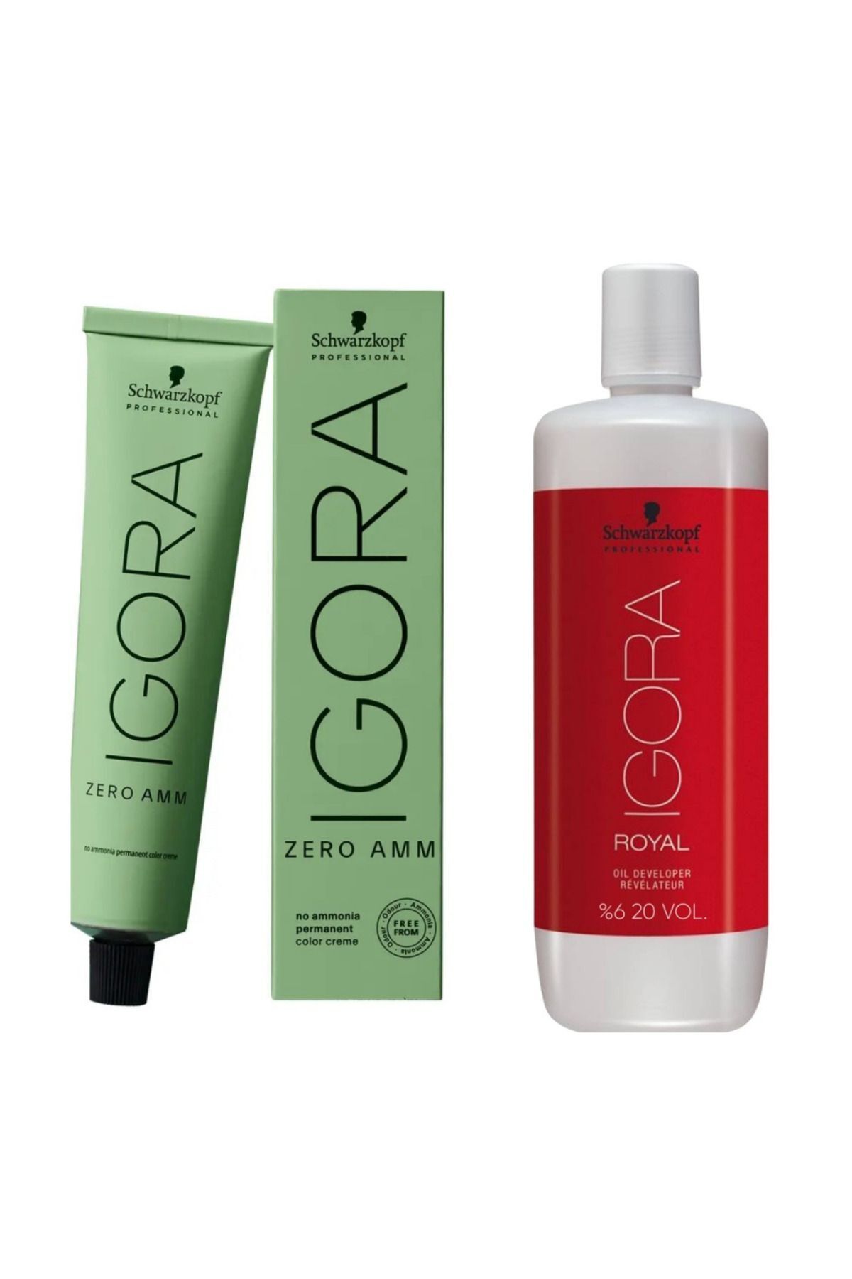 Schwarzkopf 3 Adet Schwarzkopf Zero Amm 7-42 Saç Boyası + Oksidan 1000 ml