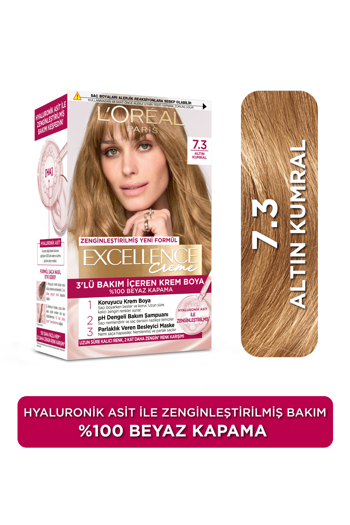 L'Oreal Paris Excellence Creme Saç Boyası 7.3 Kumral Dore
