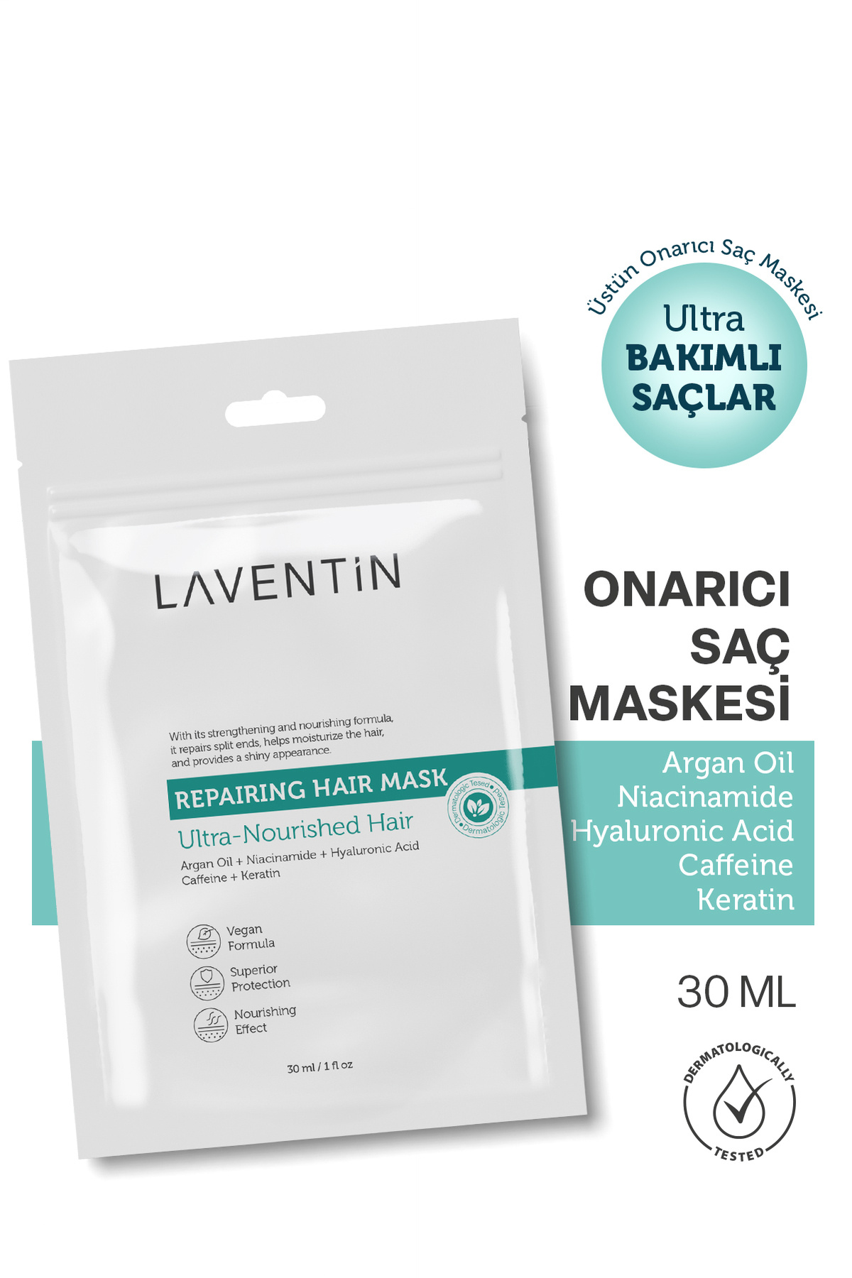 Laventin Aşırı Yıpranmış ve Dökülen Saçlar için Hızlı Saç Uzatan Besleyici Onarıcı Saç Maskesi
