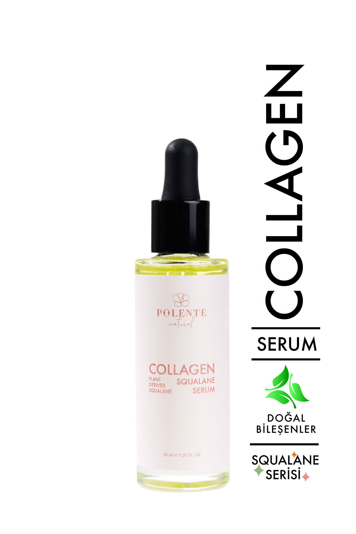Polente Natural Collagen & Squalane Serum - Kırışıklık Karşıtı Kolajen Serum