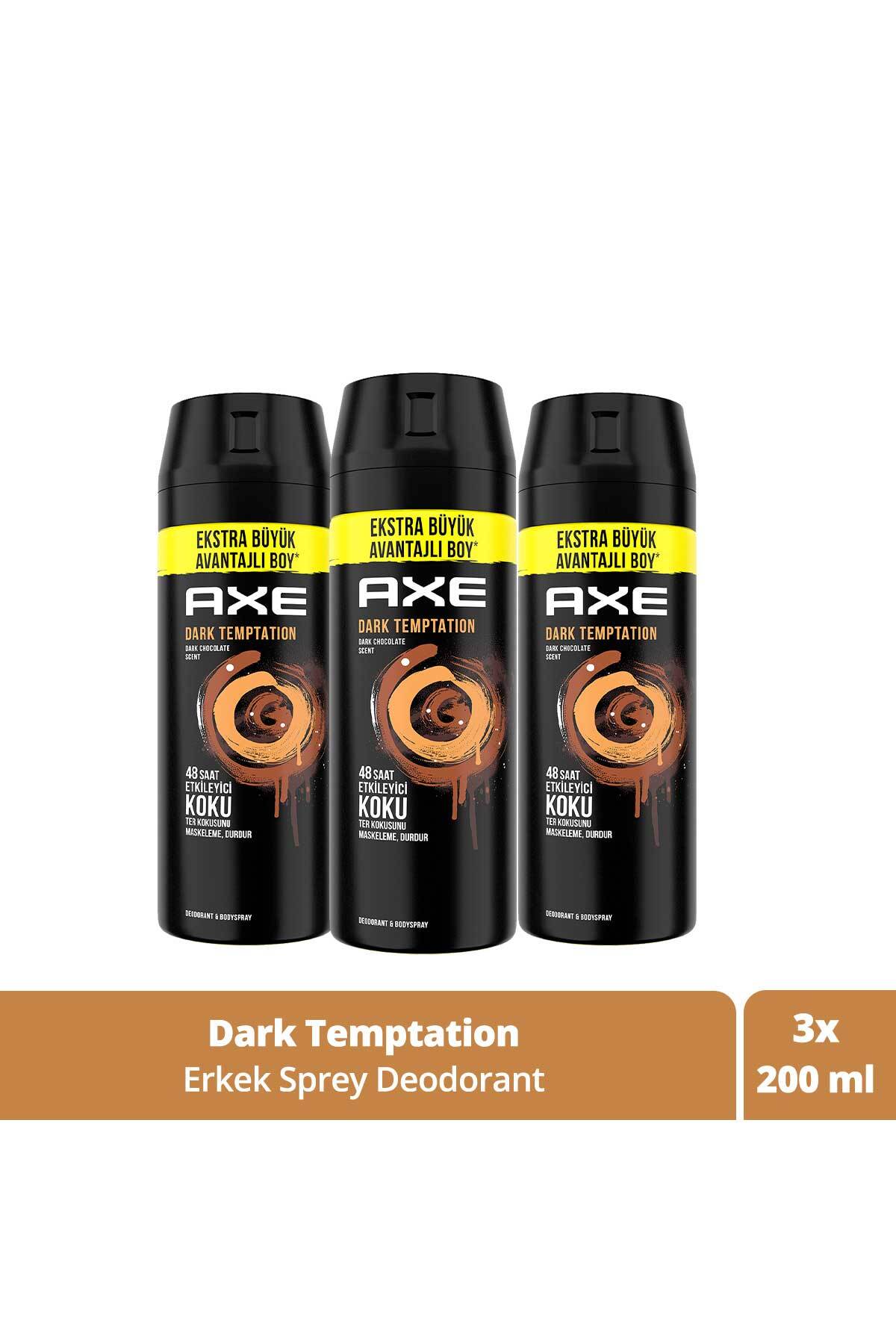 Axe Erkek Sprey Deodorant Dark Temptation 200 ml x3