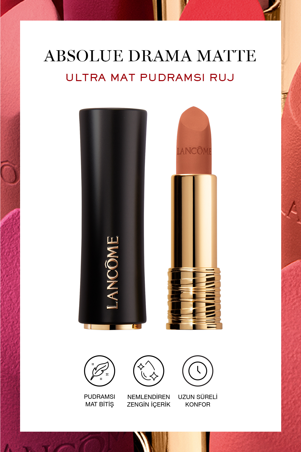 Lancome L'Absolu Rouge Drama Matte Ultra Mat Ruj 510 3614274196559