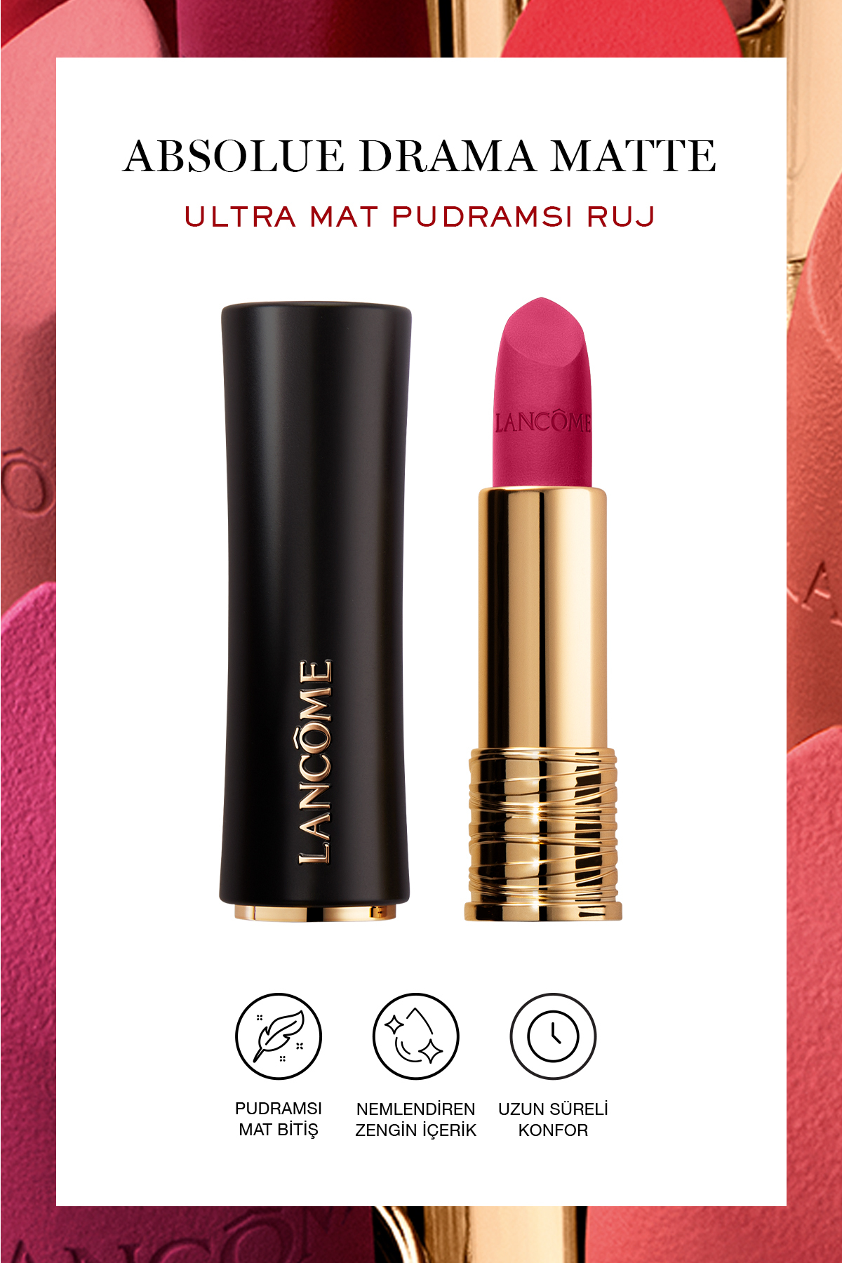 Lancome L'Absolu Rouge Drama Matte Ultra Mat Ruj 388 3614274196511