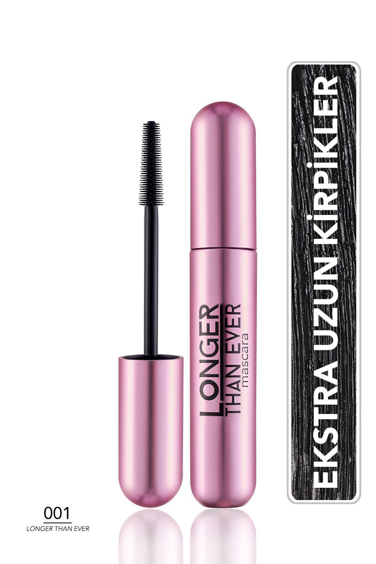 Flormar Longer Than Ever Uzun Görünüm Veren Besleyici Maskara 10ml 001 SİYAH