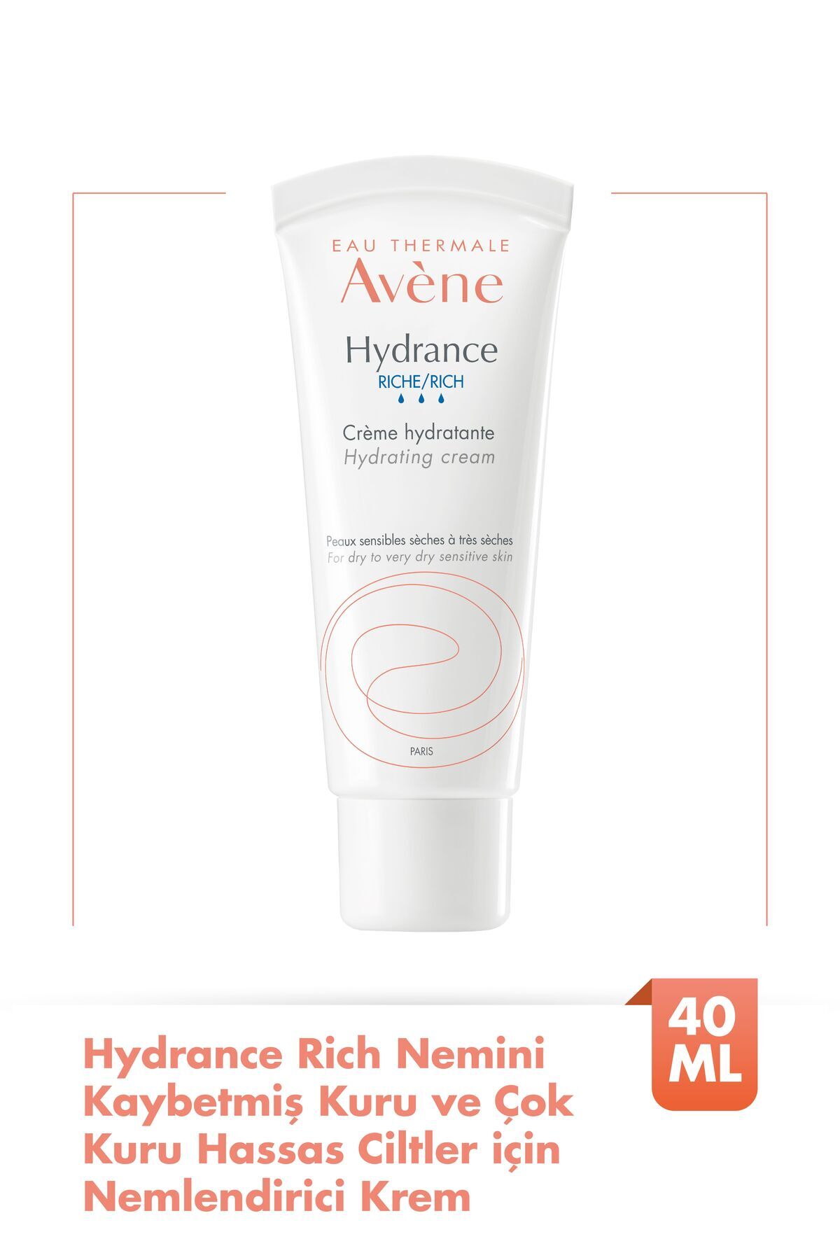 Avene Özel Formülü İle Kuru Ciltlere Uygun Nemlendirici Bakım Kremi 40 ml Demb.1676