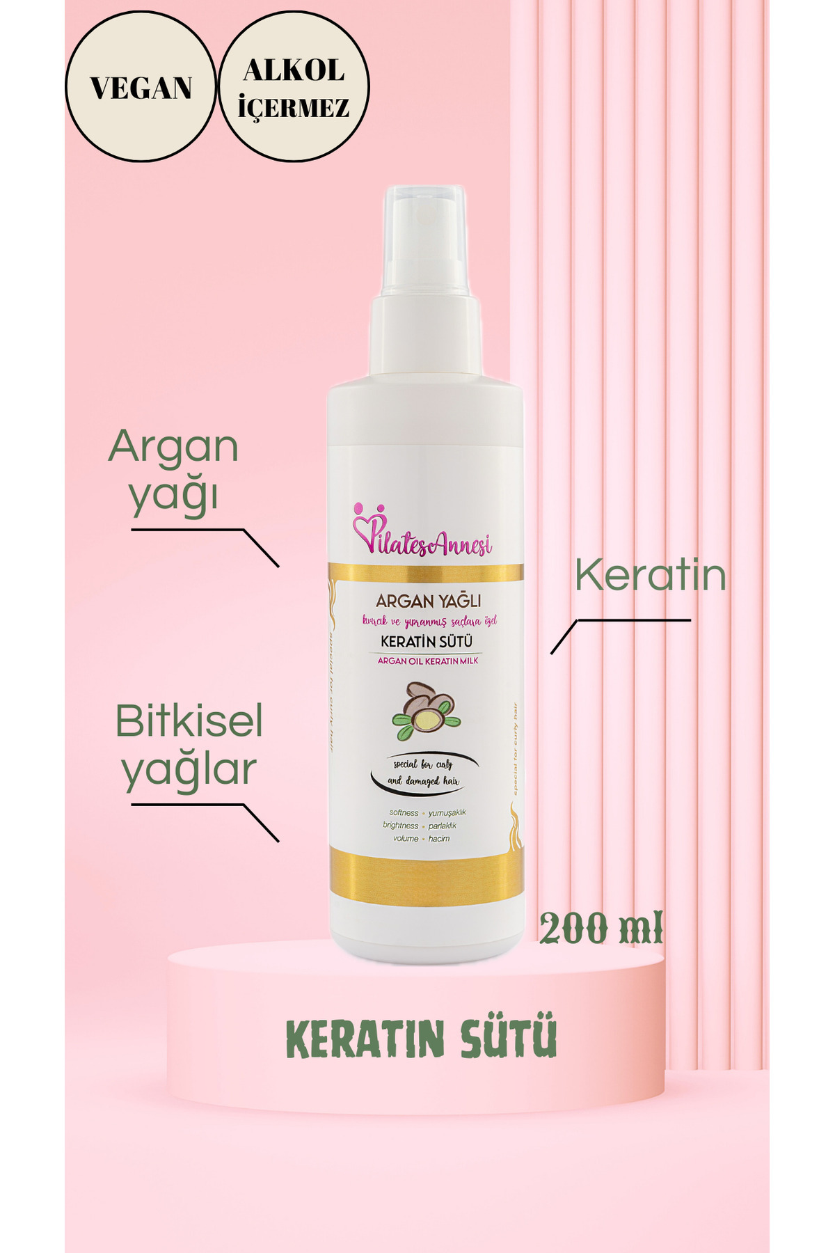 pilatesannesi Argan Yağlı Keratin Sütü
