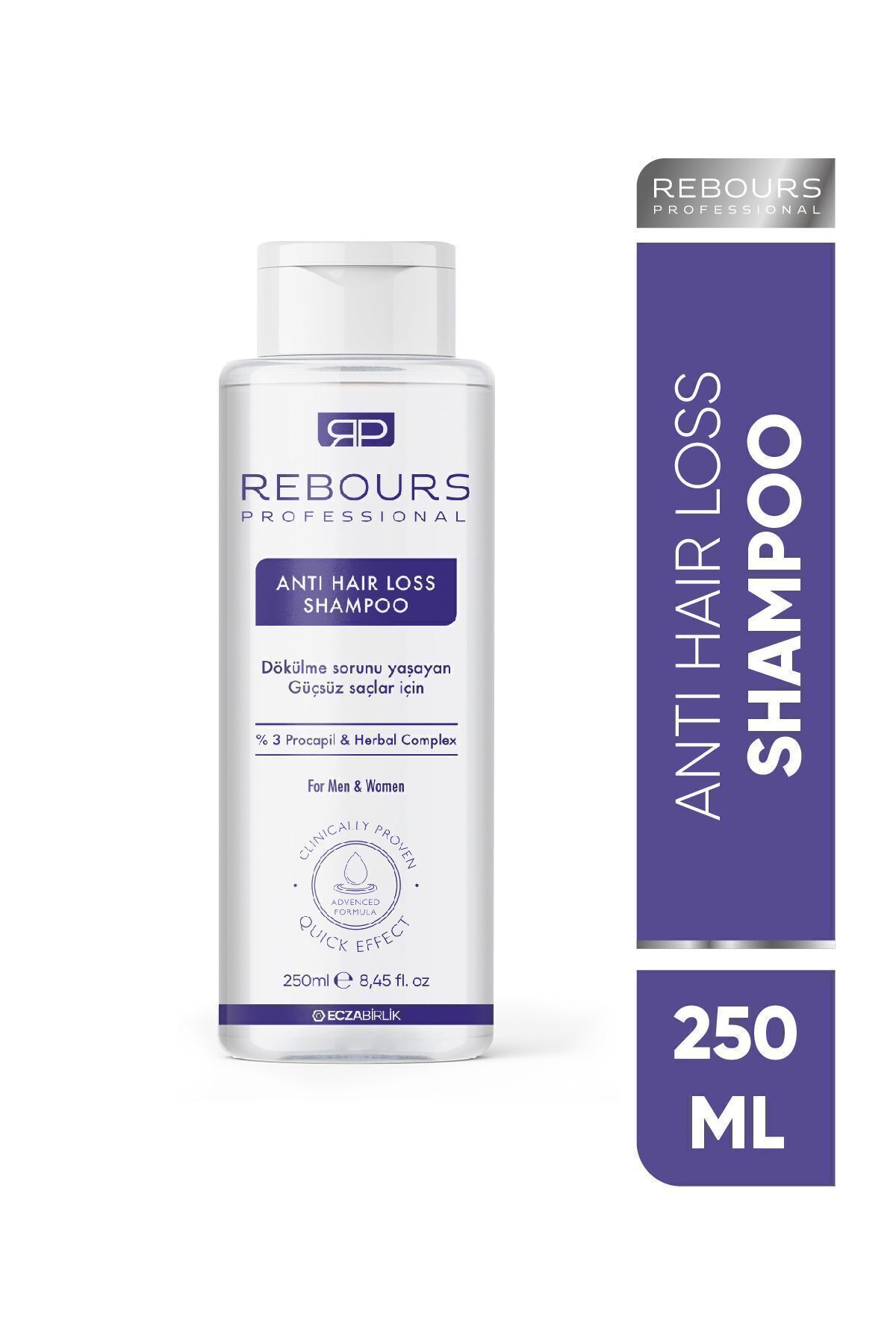 rebours professional Saç Dökülmelerine Karşı Anti Hair Loss Procapil Biberiye Suyu Biotin Saç Çıkarıcı Şampuan