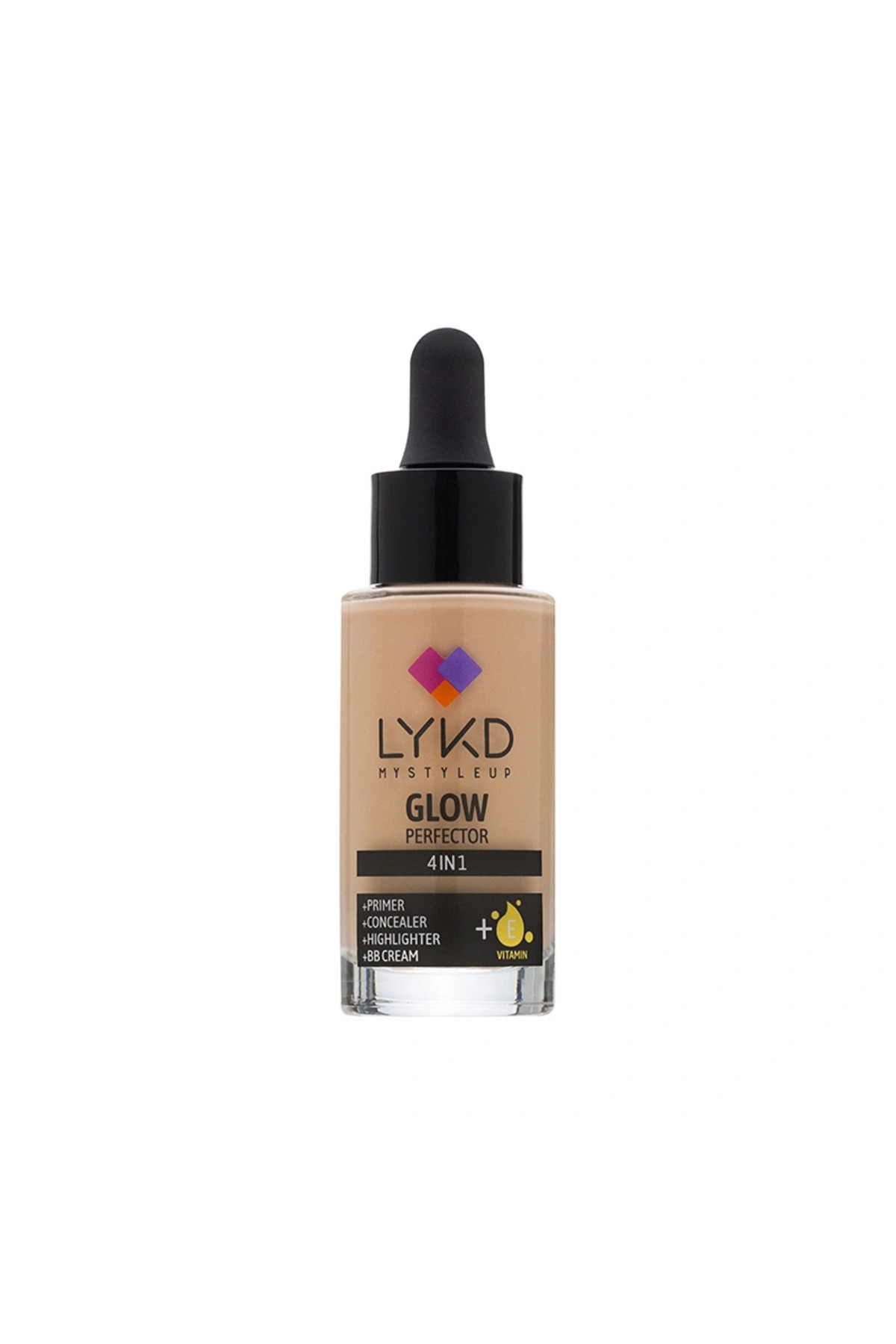 lykd Glow Perfector 4'ü 1 Arada Işıltılı Fondöten (Baz, Kapatıcı, Aydınlatıcı, BB Krem) 138 Light