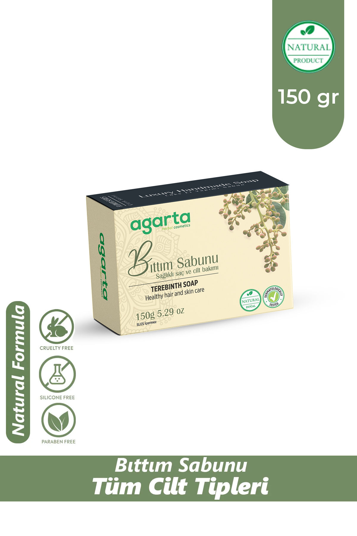 Agarta Doğal El Yapımı Bıttım Sabunu 150 gr