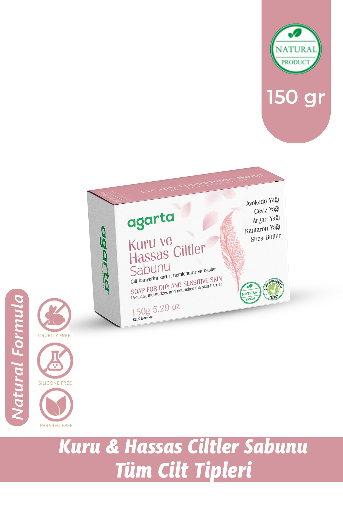 Agarta Doğal Bakım Kuru Ve Hassas Ciltler Sabunu 150 gr