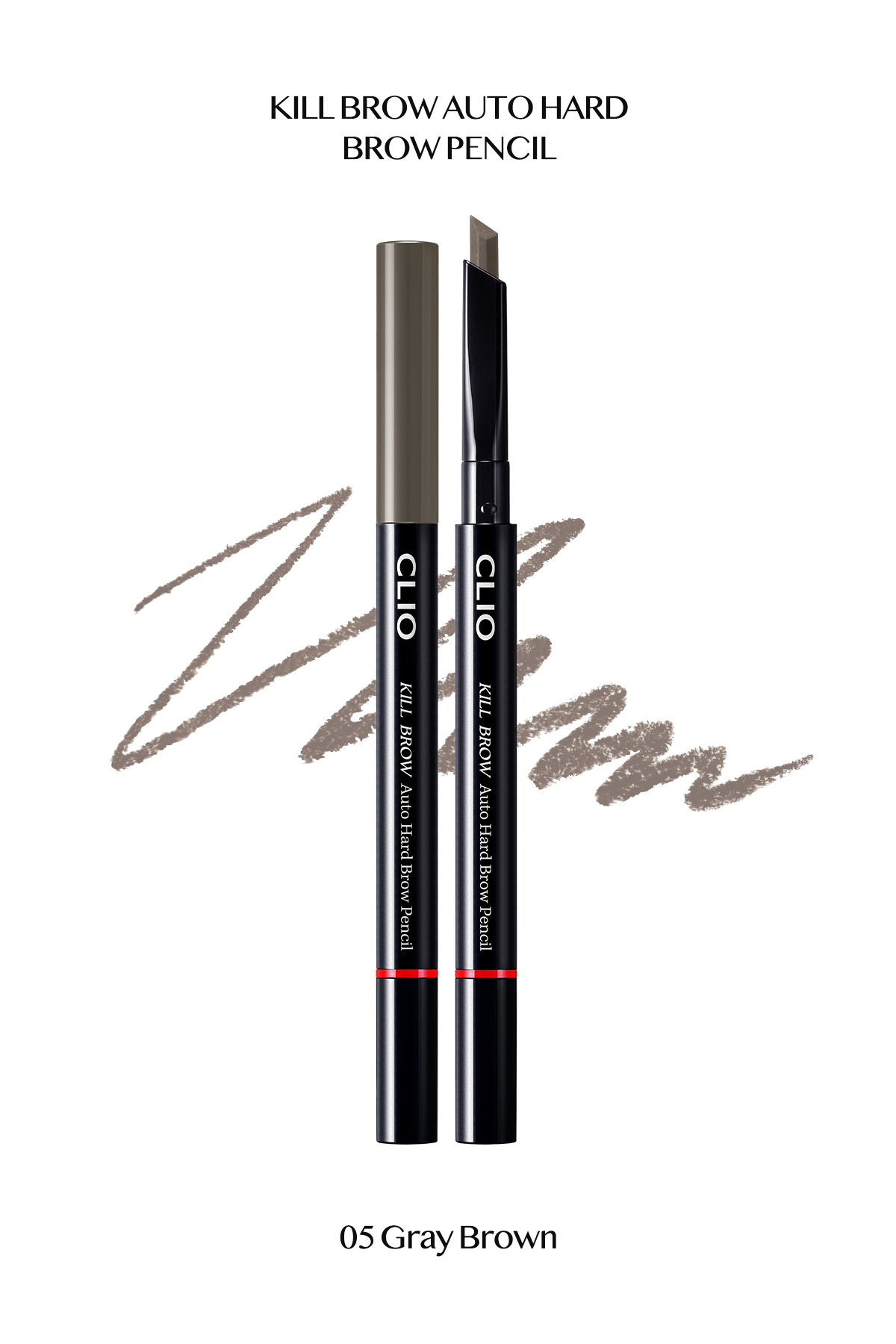 CLIO İnce Altıgen Uçlu Kaş Kalemi CLIO Kill Brow Auto Hard Brow Pencil (05 Gray Brown)