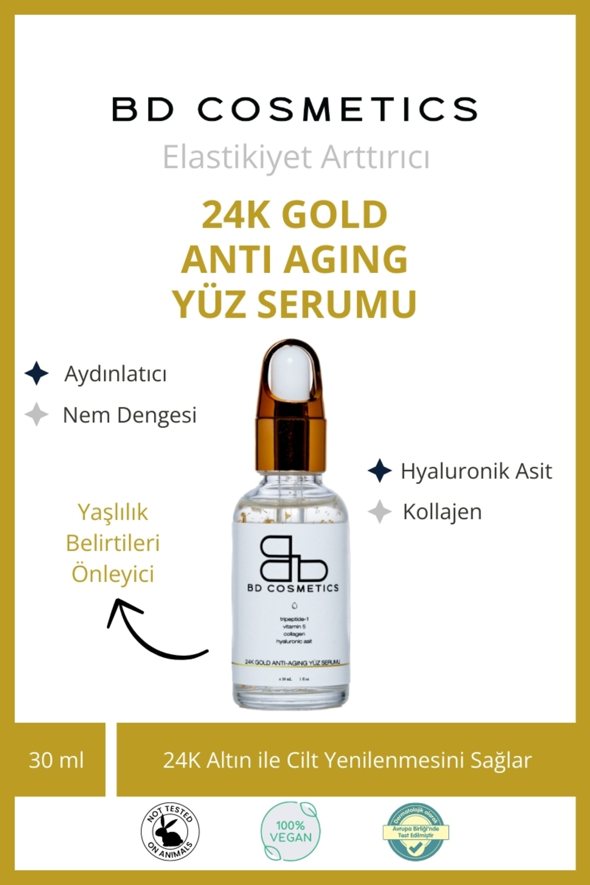Bd Pharma Bd Cosmetics 24 K Gold Anti- Aging Yüz Serumu 30 ml