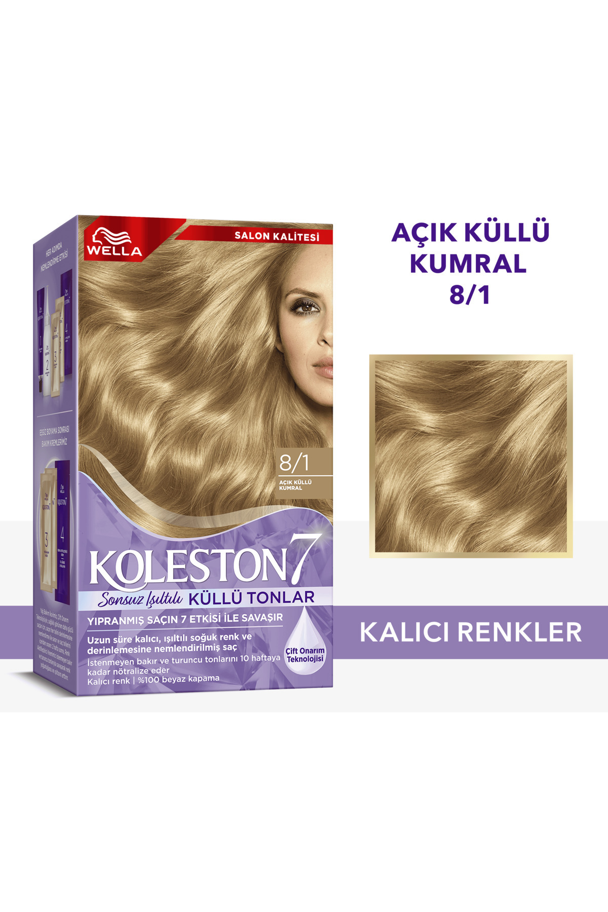 Wella Koleston Supreme Kit Saç Boyası 8/1 Açık Küllü Kumral
