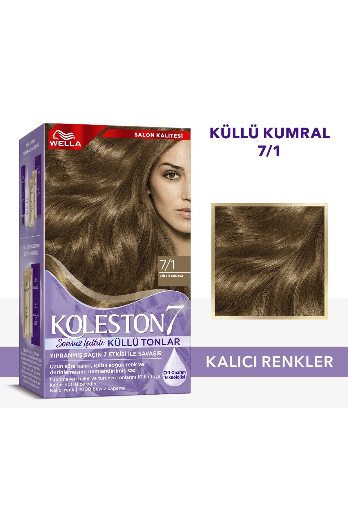 Wella Koleston Supreme Kit Saç Boyası 7/1 Küllü Kumral