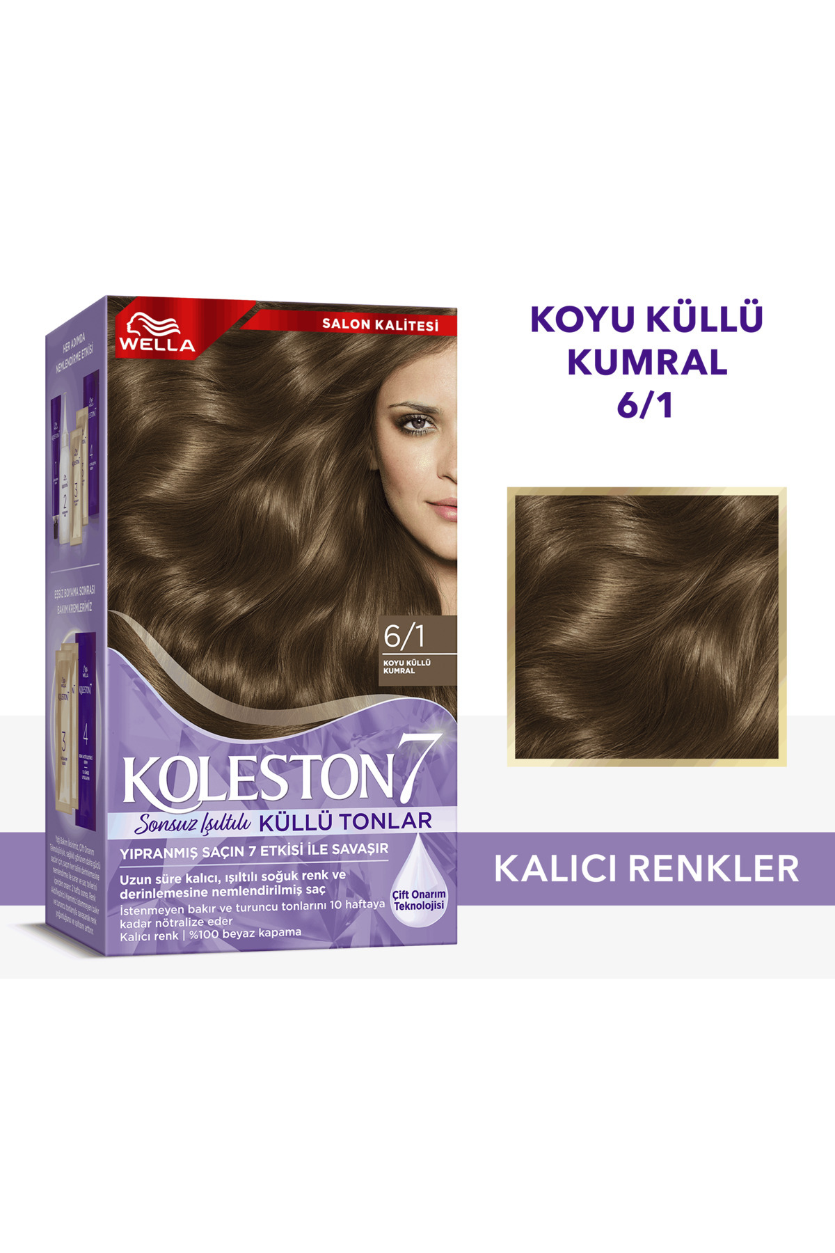 Wella Koleston Supreme Kit Saç Boyası 6/1 Koyu Küllü Kumral