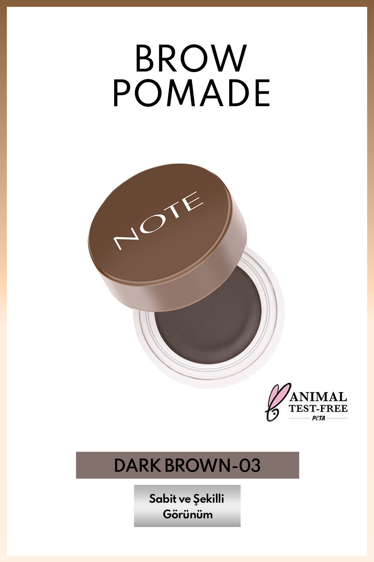 NOTE Brow Pomade Kalıcı Kaş Pomadı - 03 Dark Brown - Koyu Kahverengi