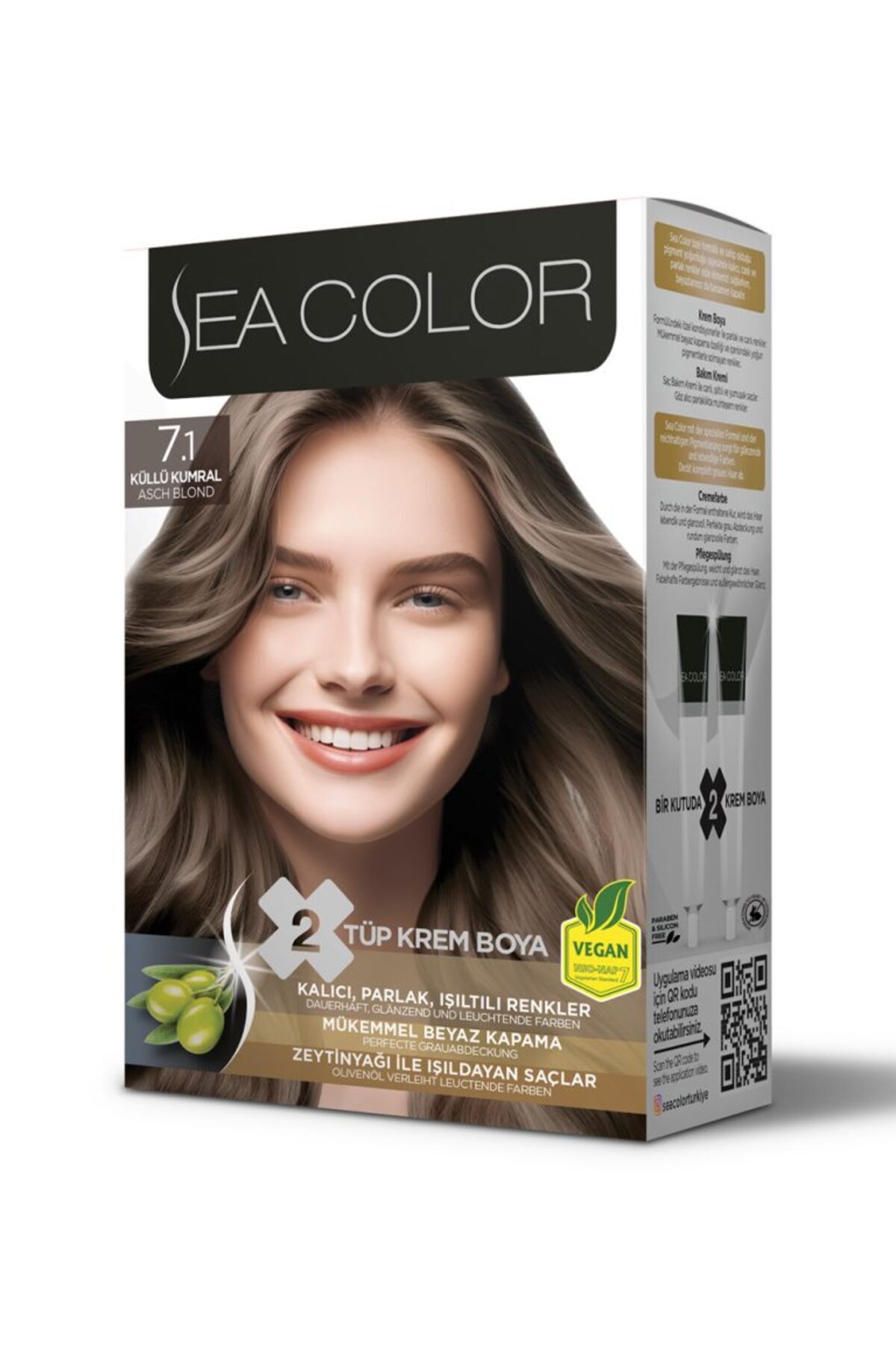 Sea Color Set Saç Boyası 7.1 Küllü Kumral