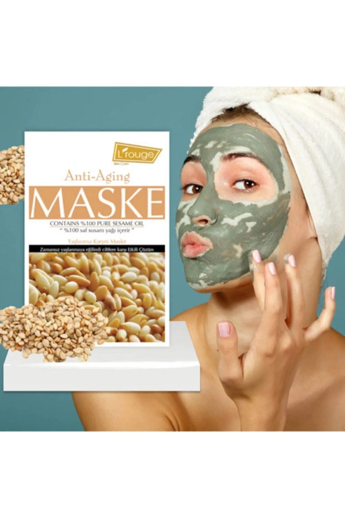 L'ROUGE Anti-aging Maske (1 ADET) - Zamansız Yaşlanmaya, Kuru Ve Mat Görünümlü Ciltlere Karşı Etkili Çözüm