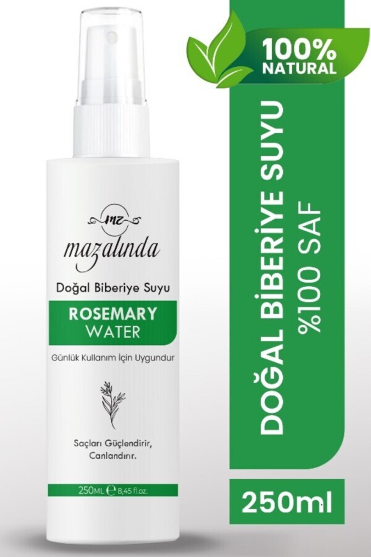 Mazalinda Doğal Biberiye Suyu Saç Toniği Canlandırıcı ve Dökülme Karşıtı 250ml
