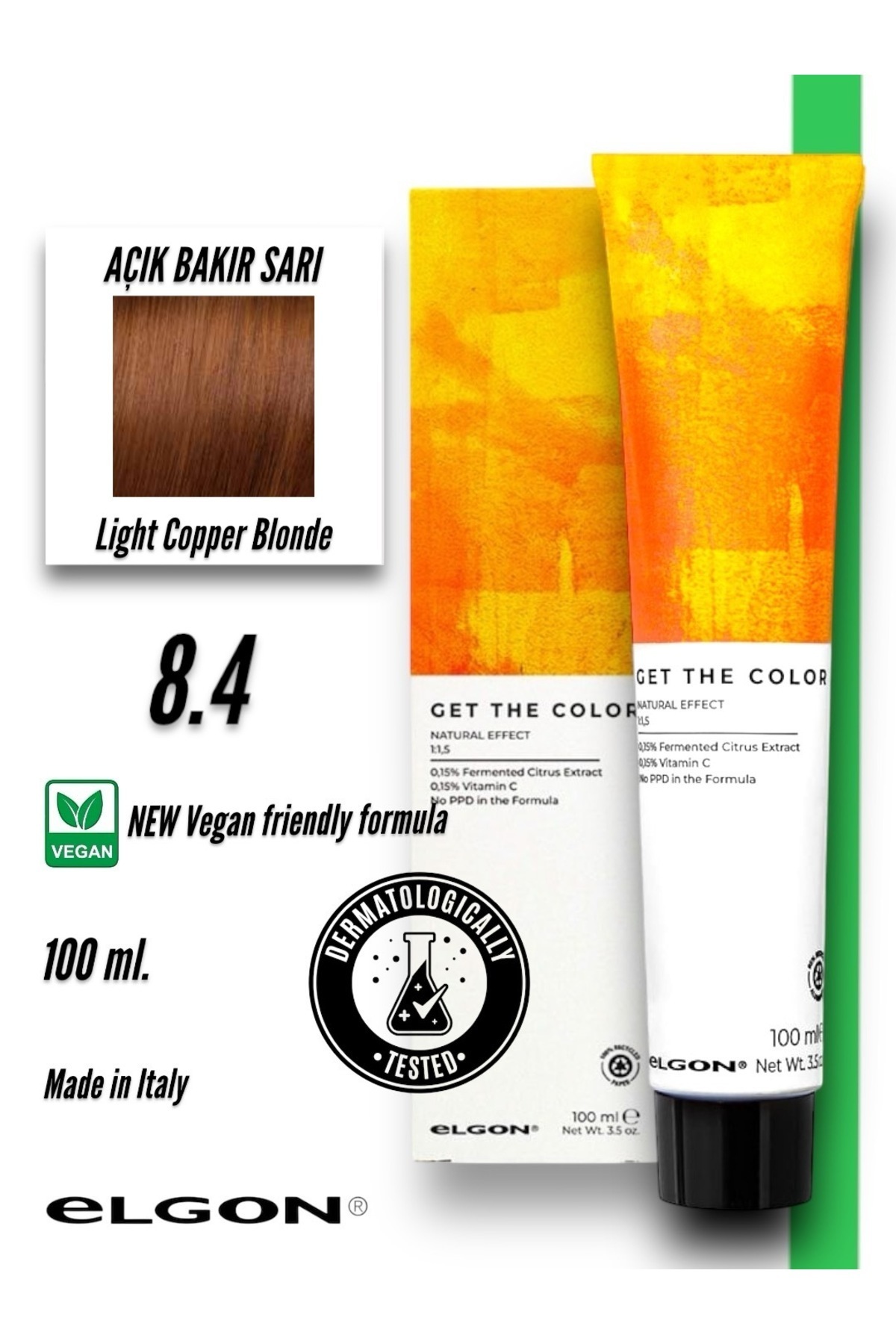 Elgon Get The Color 8.4 Profesyonel Saç Boyası (100 ml.) (Oksidansız)