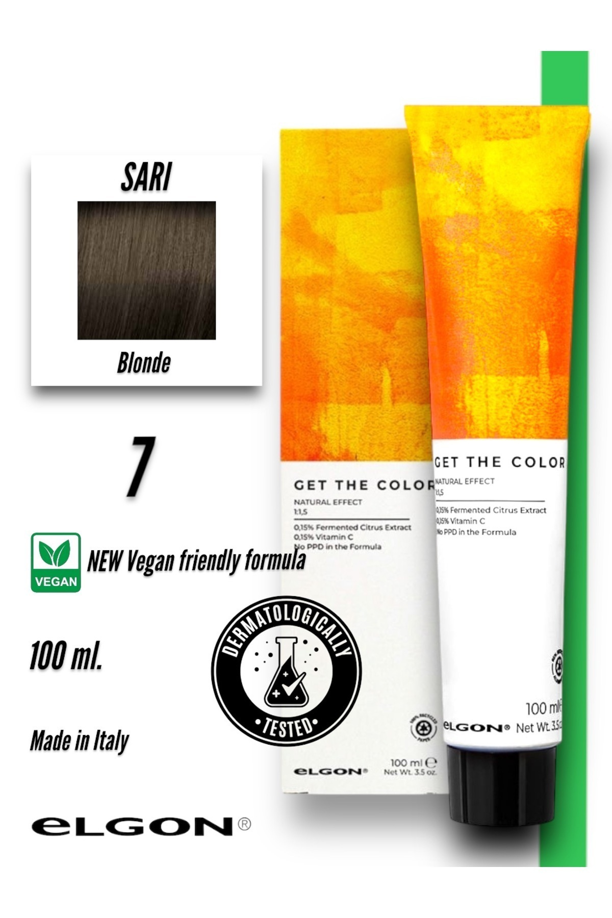 Elgon Get The Color 7 Profesyonel Saç Boyası (100 ml.) (Oksidansız)