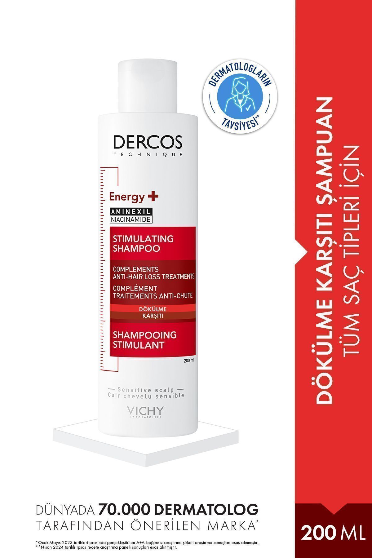 Vichy Tüm Saç Tipleri için Güçlendirici Ve Yenileyici Şampuan 200 ML Demb.2423