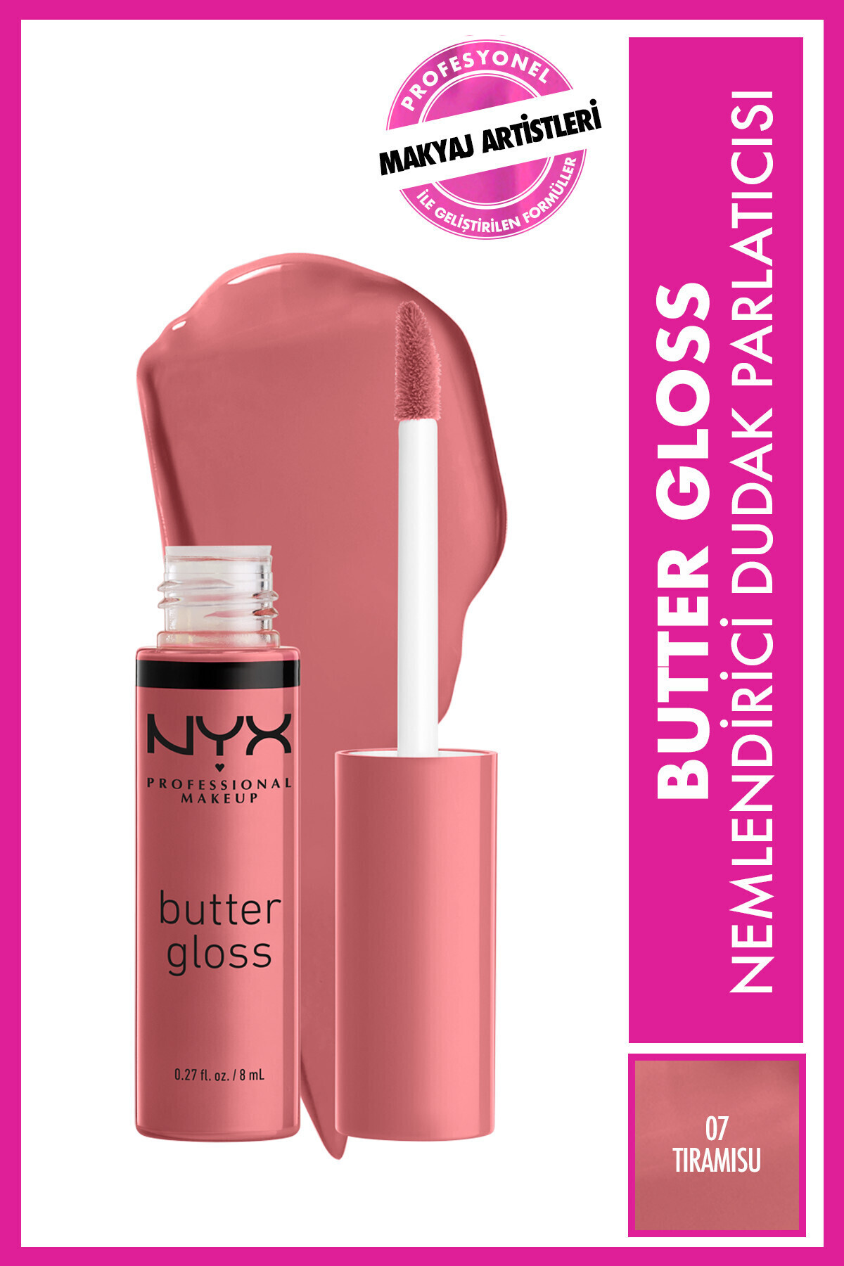 NYX Professional Makeup Dudak Parlatıcısı Butter Gloss Tiramisu 15 g