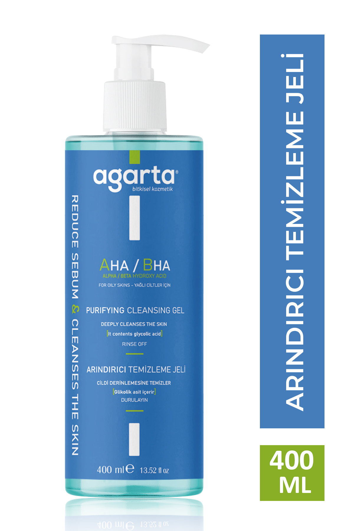 Agarta Doğal Arındırıcı Yüz Temizleme Jeli Yağlı Ve Karma Cilt 400 ml