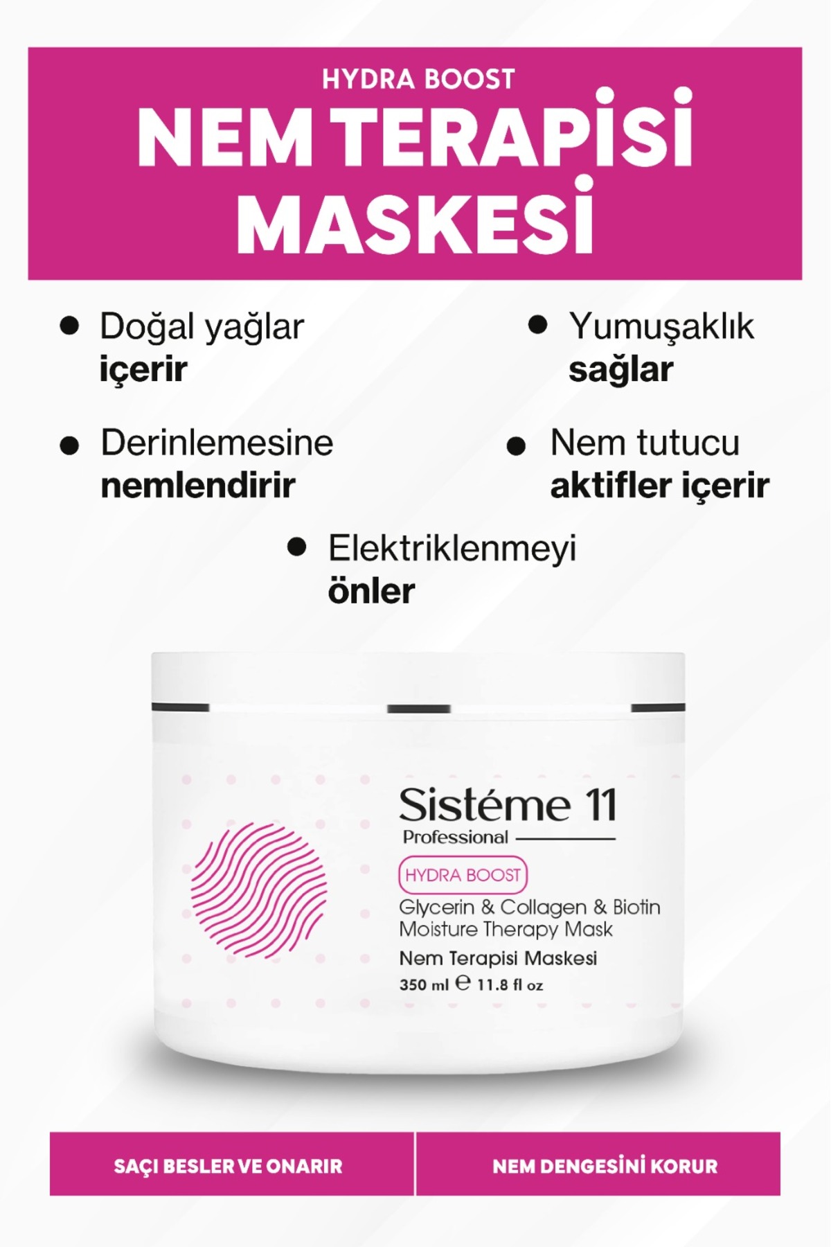 Sistéme 11 Sisteme 11 Nem Terapisi Saç Maske 350 ml