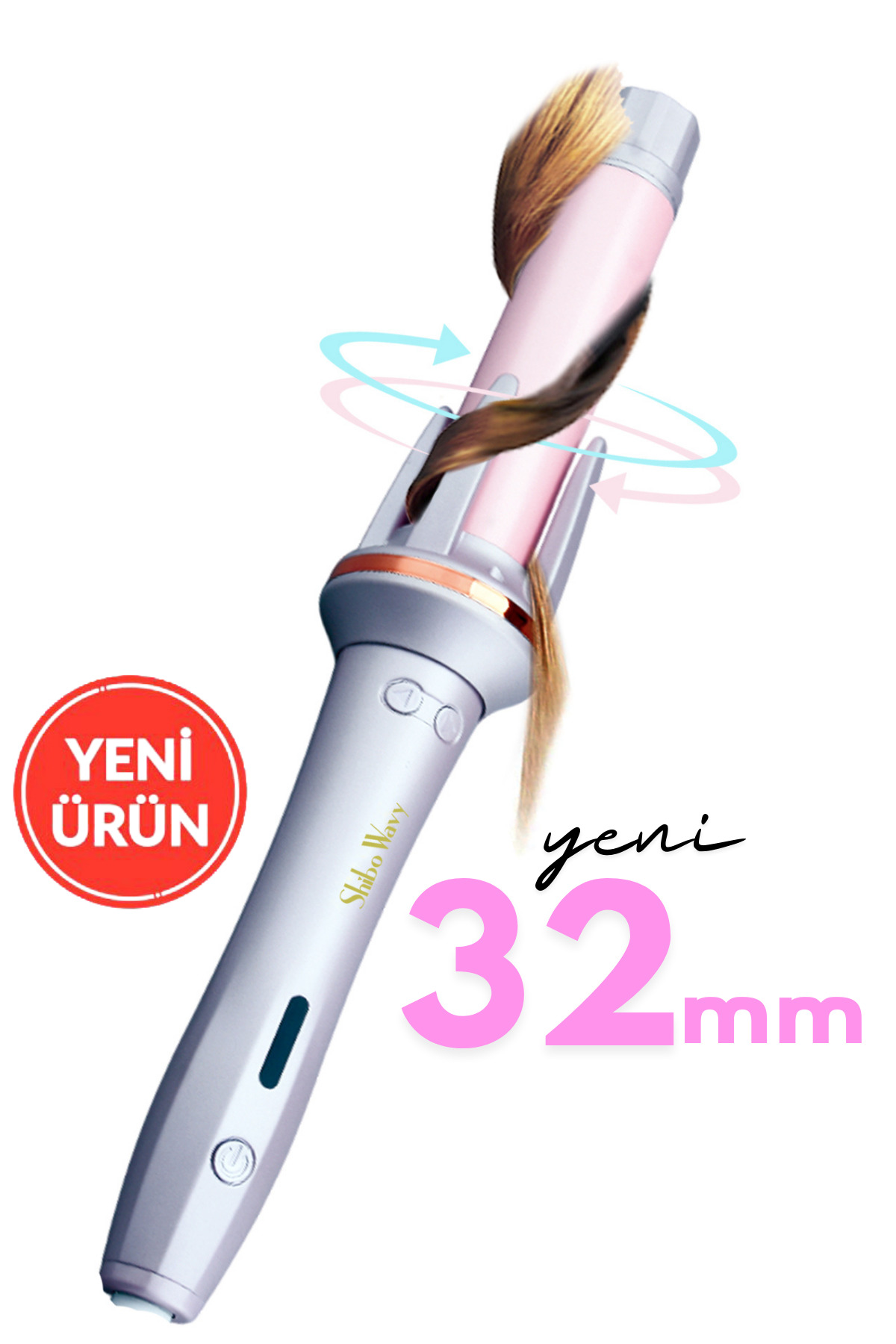 Shibowavy Otomatik Saç Maşası - Kalın Su Dalgası 32mm Extra Uzun Başlıklı