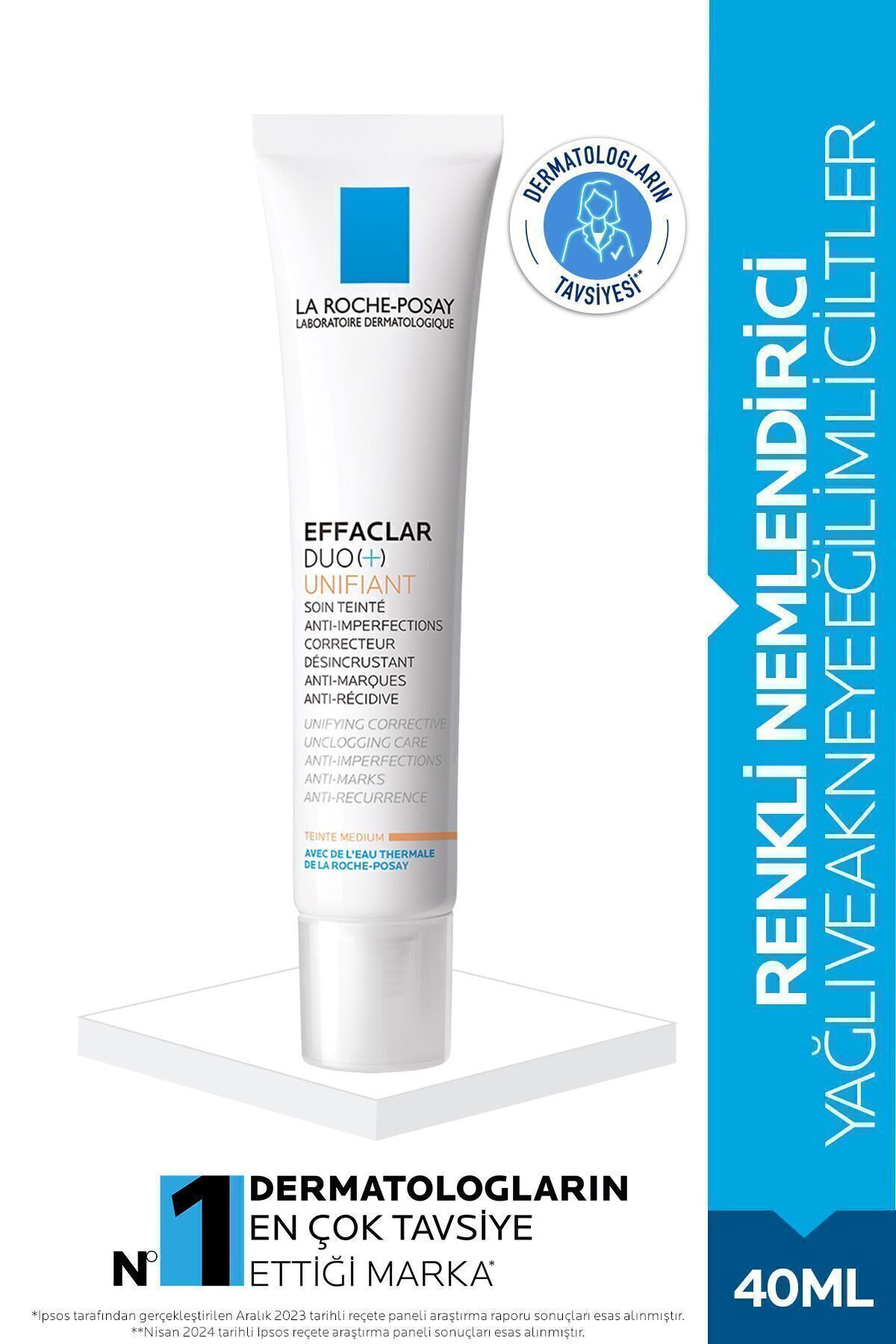 La Roche Posay Yağlı ve Hassas Ciltler İçin Renkli Nemlendirici Krem 40 ml-Medium KeyNew19