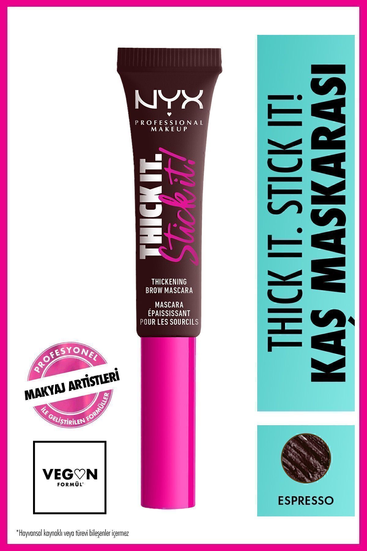NYX Professional Makeup Thick It. Stick It! Kaş Maskarası Espresso