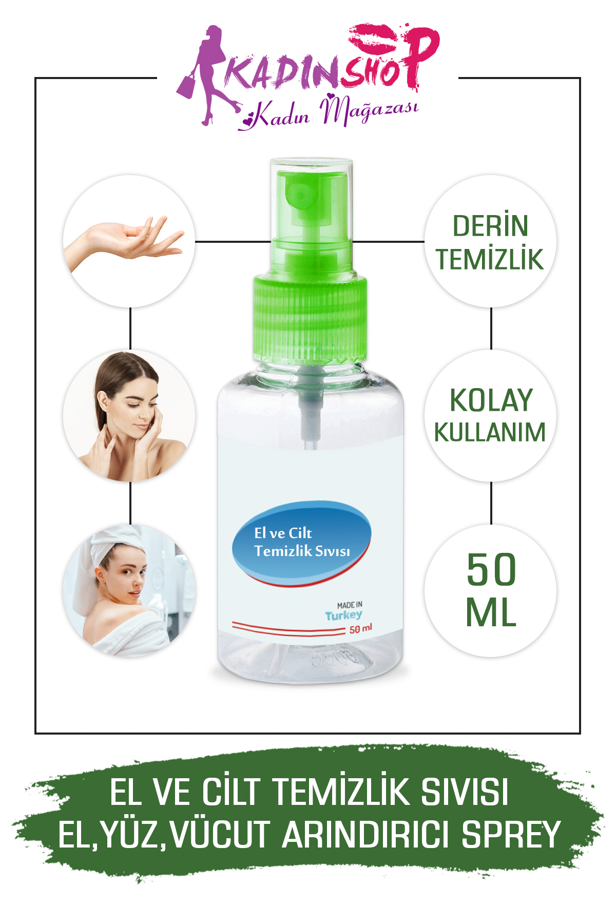 Kadınshop Cilt Temizleme Arındırma Solüsyonu 50 ml