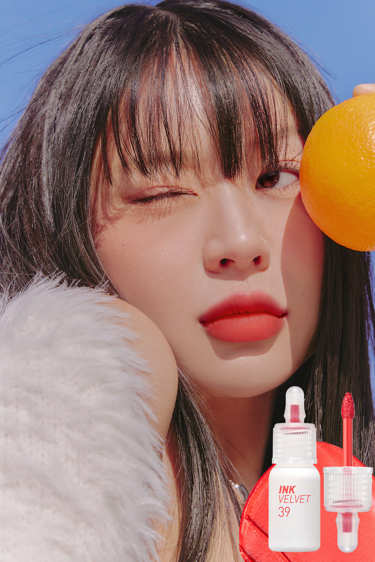 PERIPERA Yüksek Pigmentli, Kadife Görünümlü, Gün Boyu Kalıcı Tint PERIPERA Ink Velvet (39 Sunny Orange)