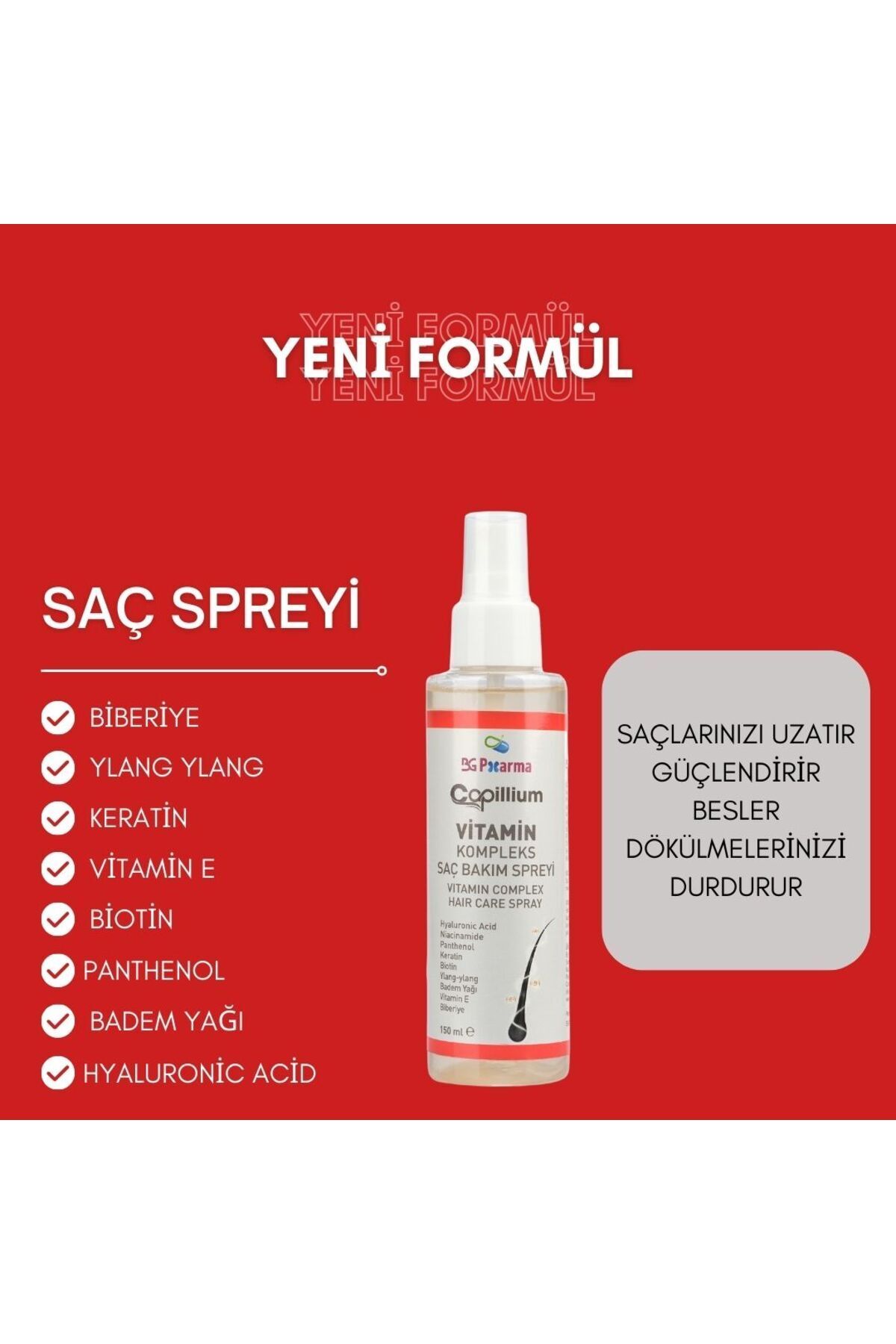 BgPharma Capillium Saç Bakım Spreyi