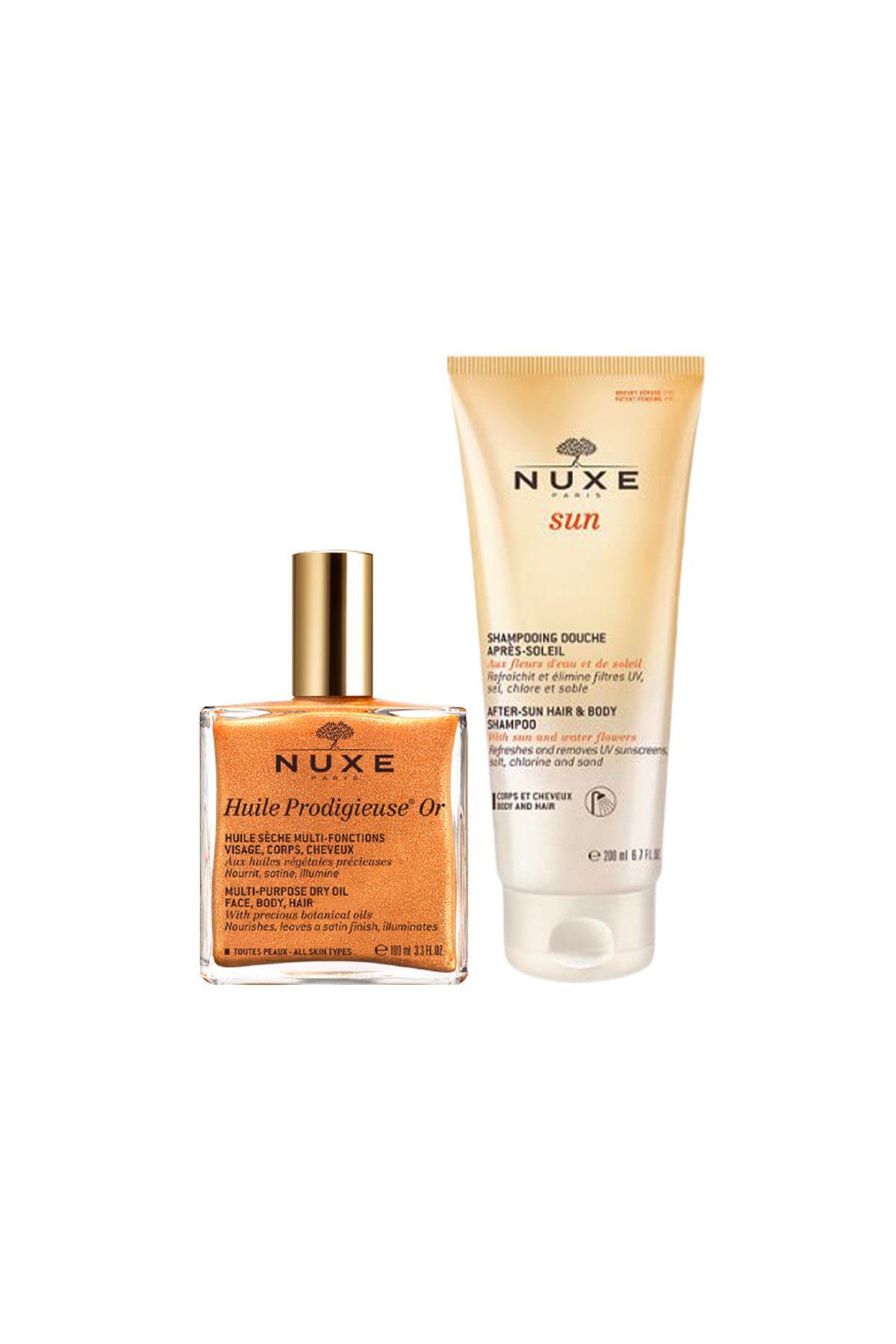 Nuxe Huile Prodigieuse Or 100 ml Sun Güneş Sonrası Şampuan 200 ml