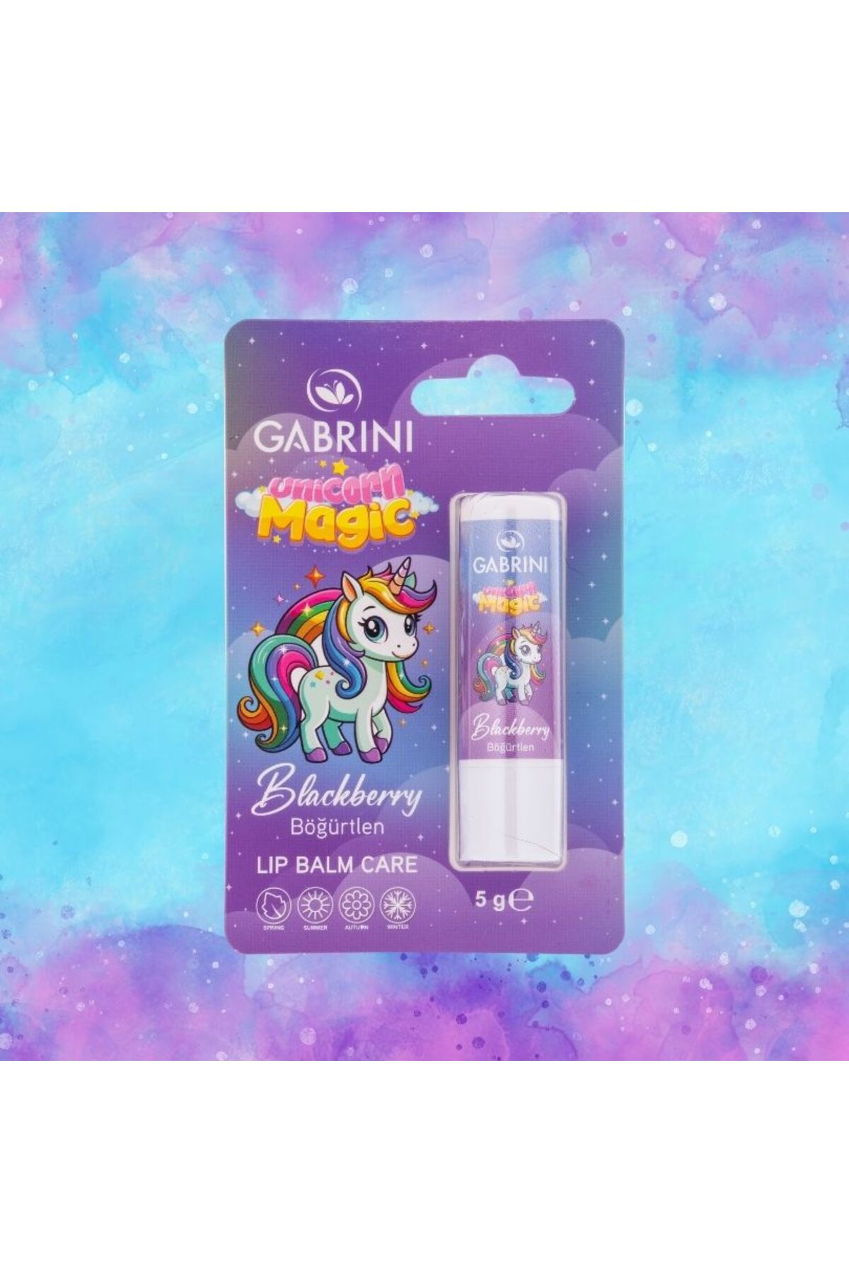 Gabrini Unicorn Kids Lipcare Böğürtlen