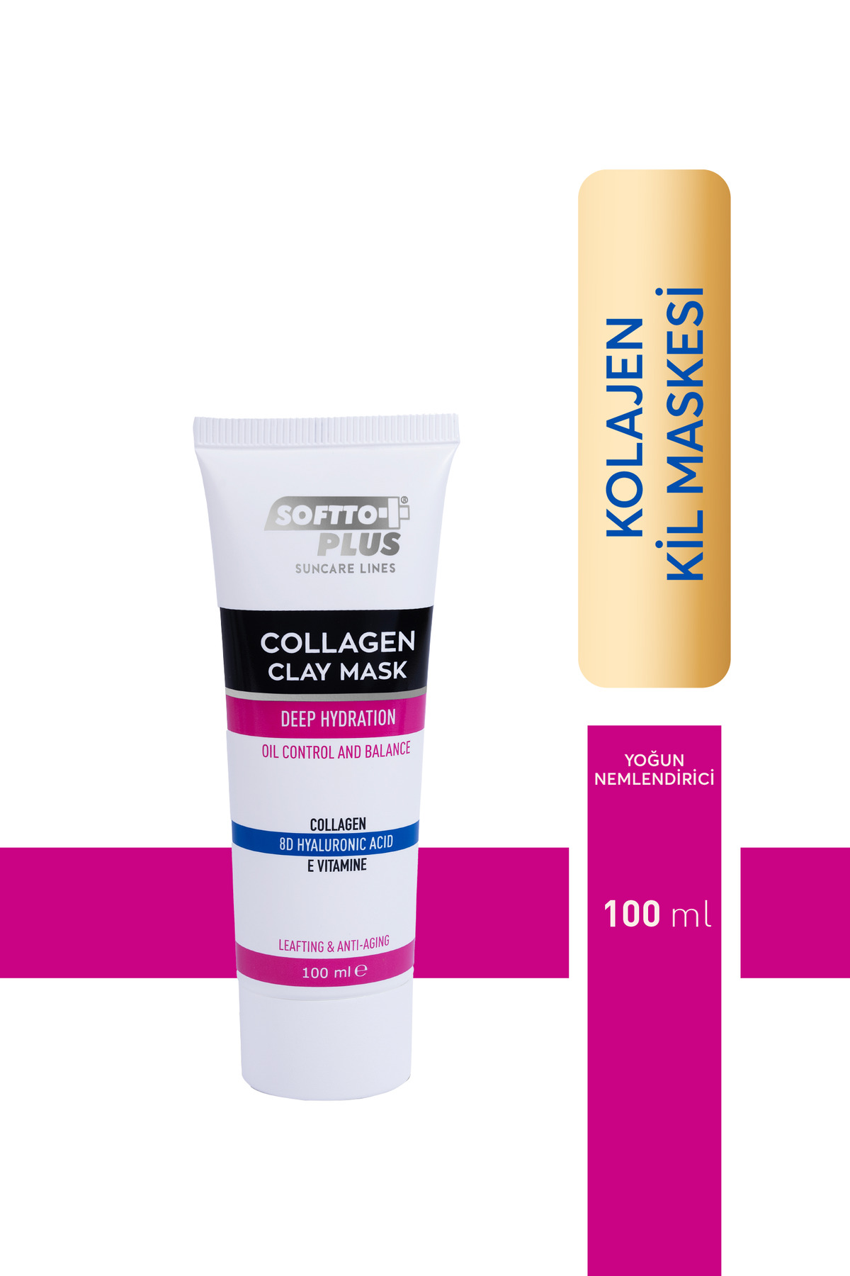 Softto Plus KOLAJEN YAĞ KONTROL VE DENGELEYİCİ KİL MASKESİ 100 ML