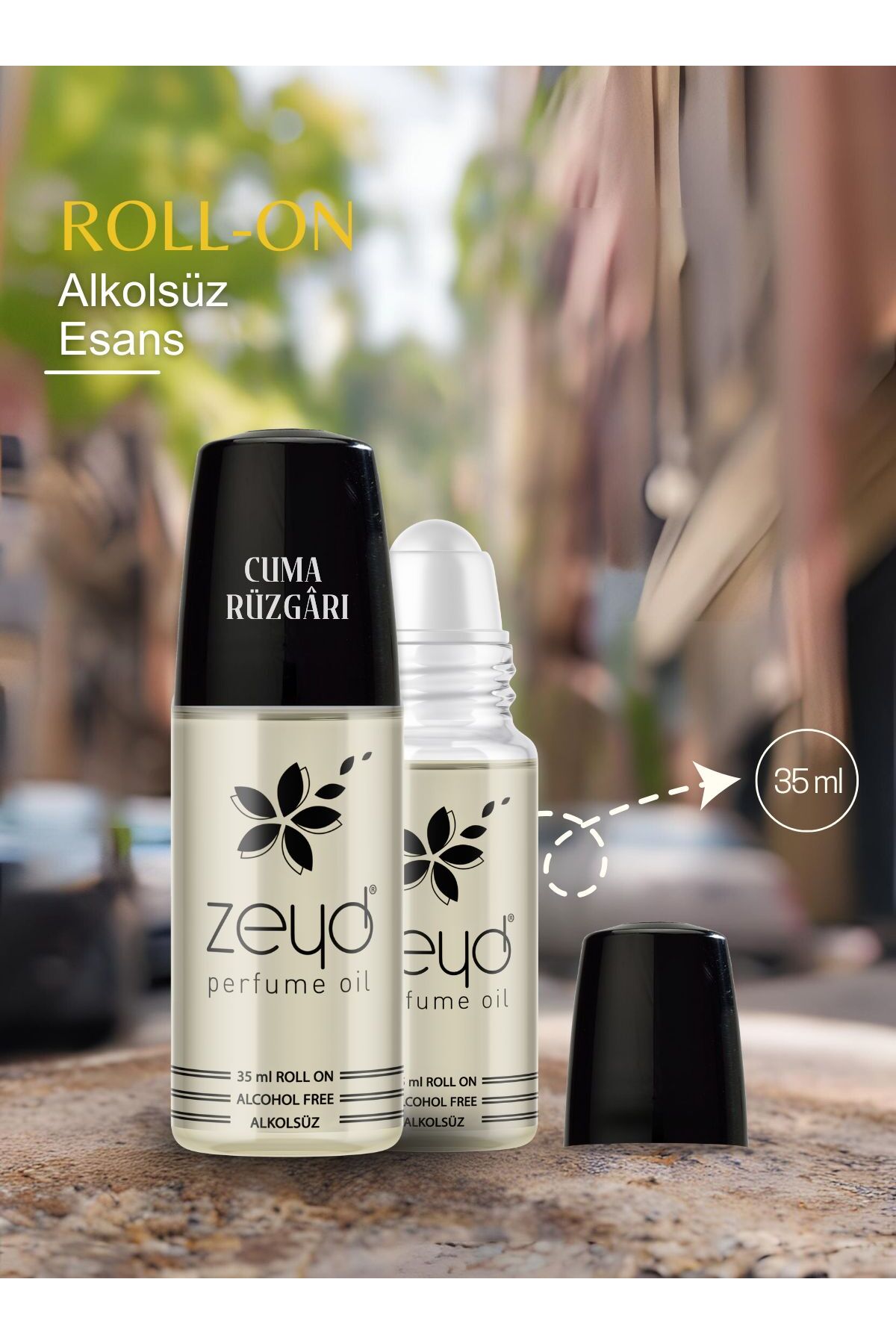 zeyd Cuma Rüzgarı Kokusu Alkolsüz Esans 35 ml Parfüm Esansı Roll-on EDP Esansiyel Yağ Unisex